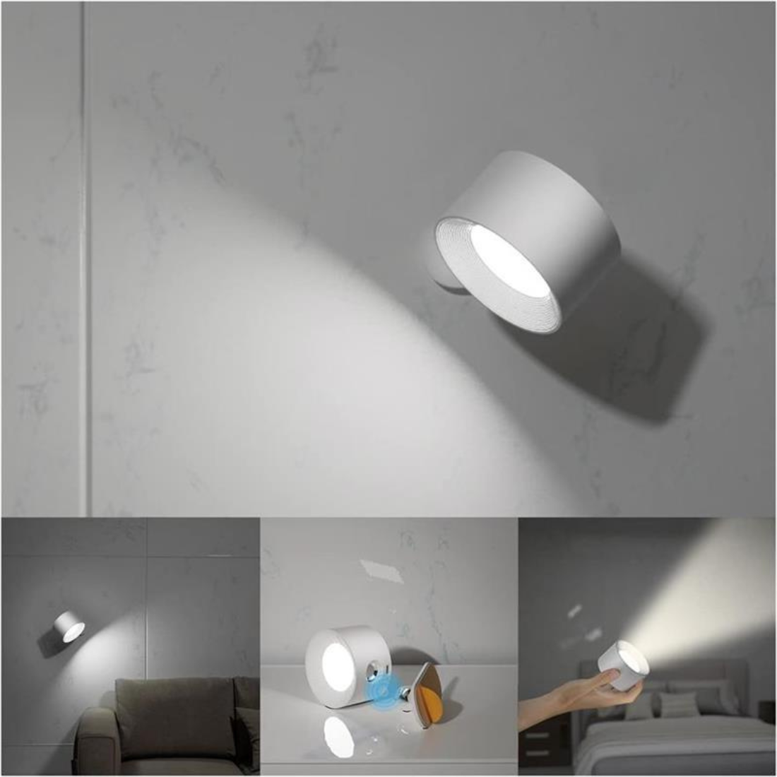 Lampada da parete wireless ricaricabile a 360° - - home home & garden lampada lampada parete parete ricaricabile Væglamper wireless - Concept Palermo
