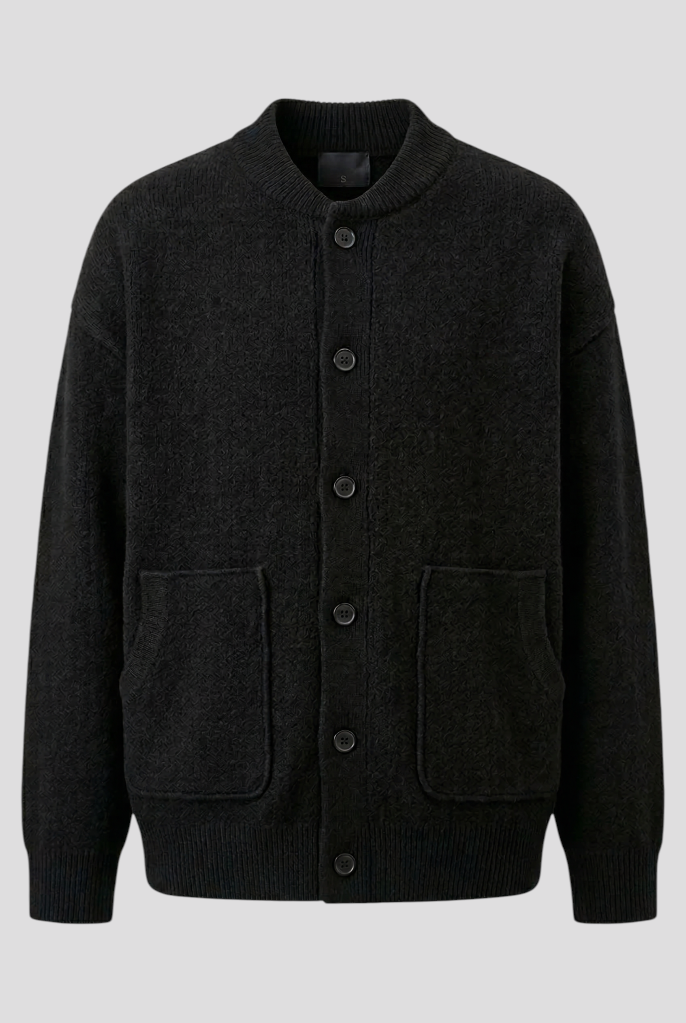 Giacca Uomo Maglia Grigio Morbida e Calda - Nero - calda giacca giacca uomo Herren maglia men's coats & jackets morbida uomo - Concept Palermo