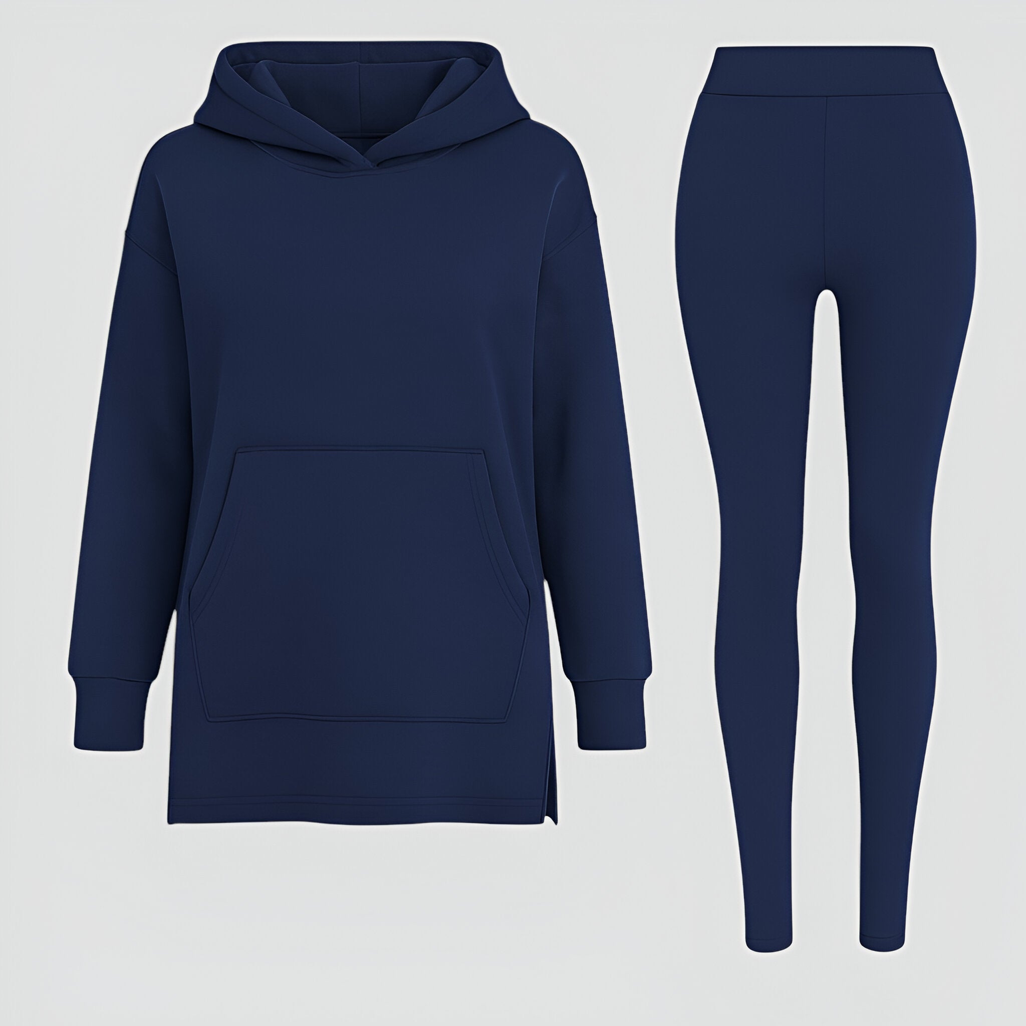Set felpa e leggings - Comfort e Stile Senza Sforzo - Blu Navy - comfort felpa felpa leggings leggings Moda Senza Sforzo Outfit Casual Chic Outfit Relaxato Set Comfort Quotidiano Set Felpa con Leggings a Mezza Lunghezza Set Felpa Elegante sforzo stile women's sweater - Concept Palermo