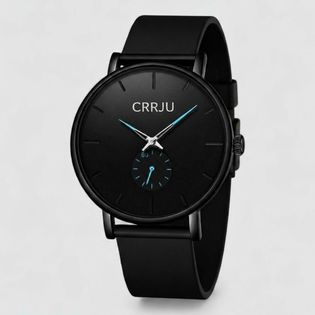 Orologio da Uomo Nero Blu - Orologio da Polso al Quarzo di Lusso Impermeabile