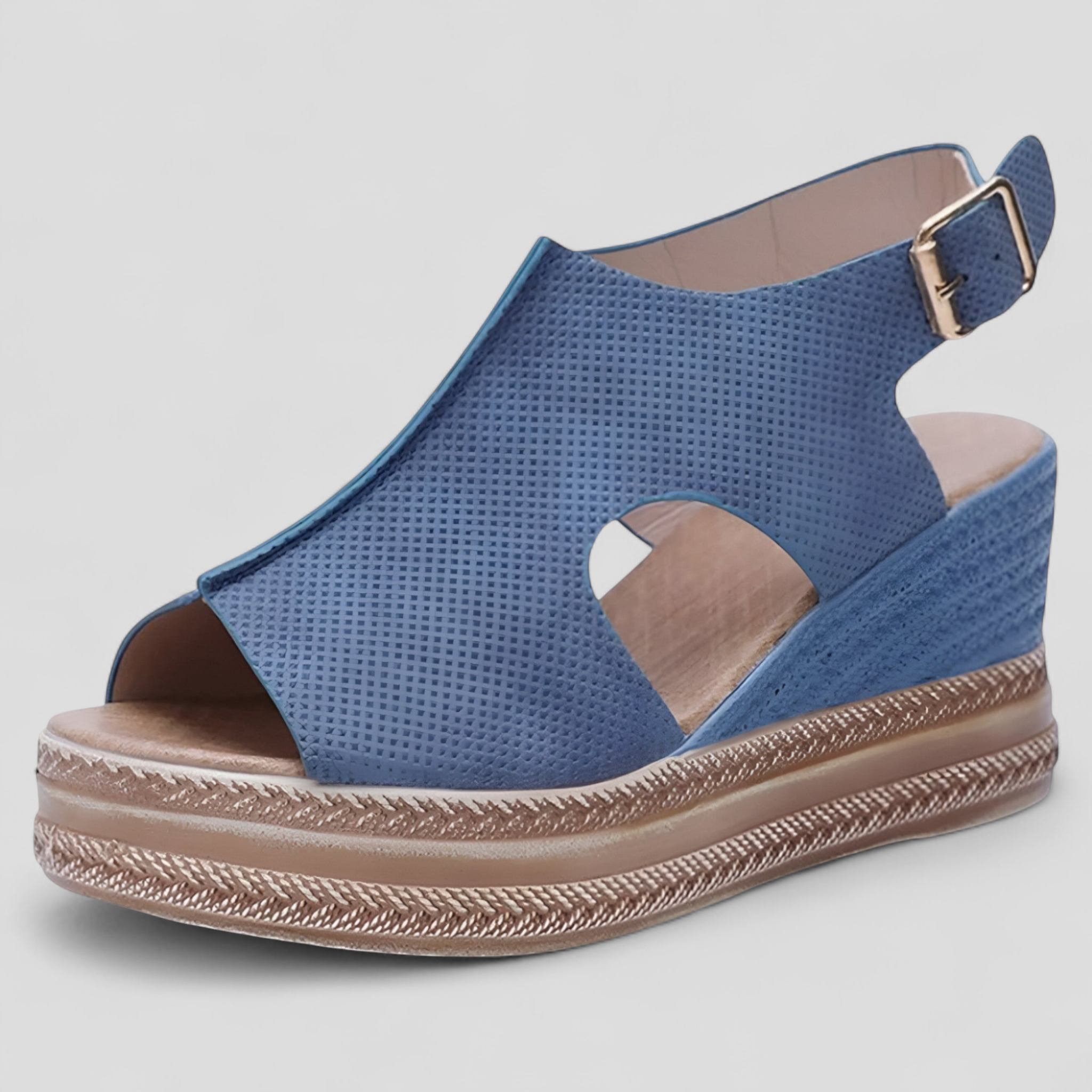 Sandalias con plataforma para mujer negras en ecopiel - cómodas y elegantes con tacón ancho