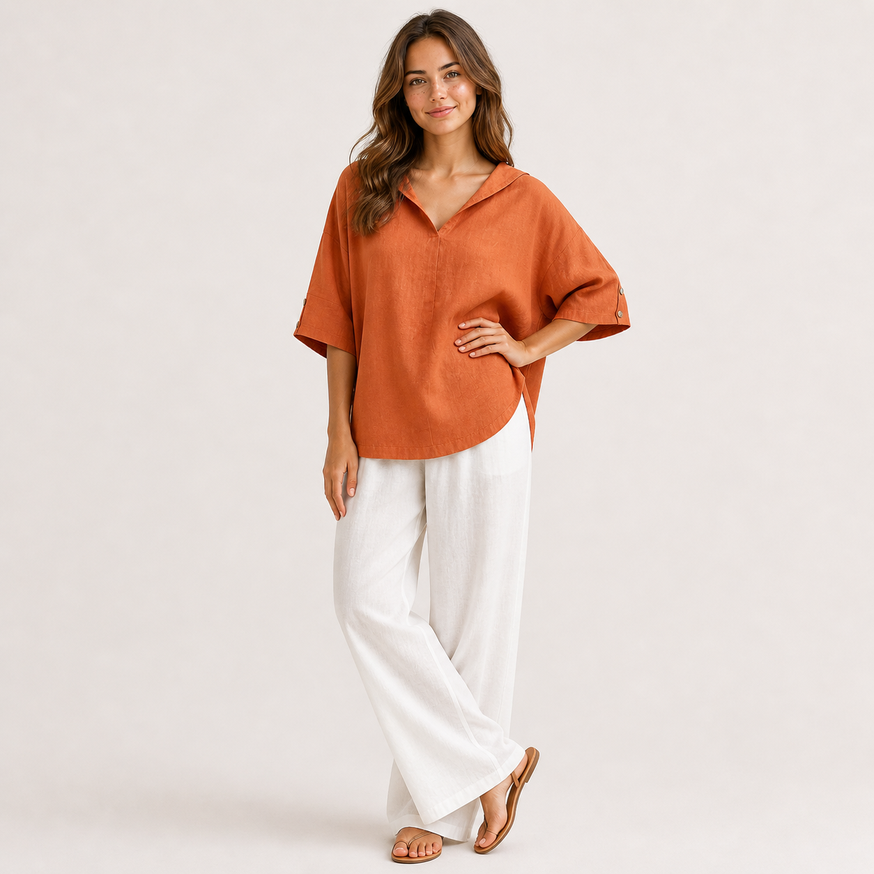 Blusa Donna Elegante in Poliestere con Colletto Classico - Vari Colori e Taglie - - abbigliamento casual blusa blusa ampia blusa donna blusa donna estiva blusa in lino cotone donna leggera lino maglia traspirante moda donna outfit versatile style chic tessuto naturale top leggero women's top clothes - Concept Palermo