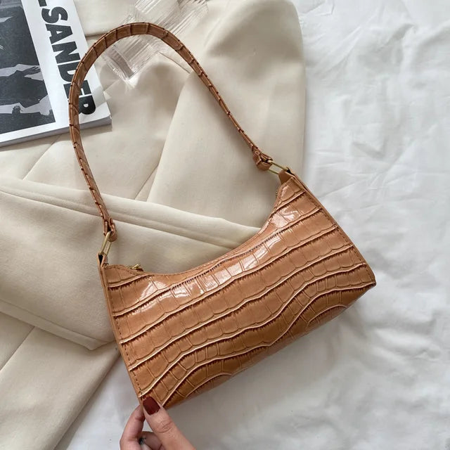 Borsa a Tracolla Donna INGE Nera in Ecopelle, Stile Retrò Elegante con Chiusura Magnetica - Khaki - accessori moda borsa borsa a tracolla borsa elegante borsa in pelle borsa retrò borse a mano borse donna donna inge retr shopping bag stile vintage tracolla tracolla pratica - Concept Palermo