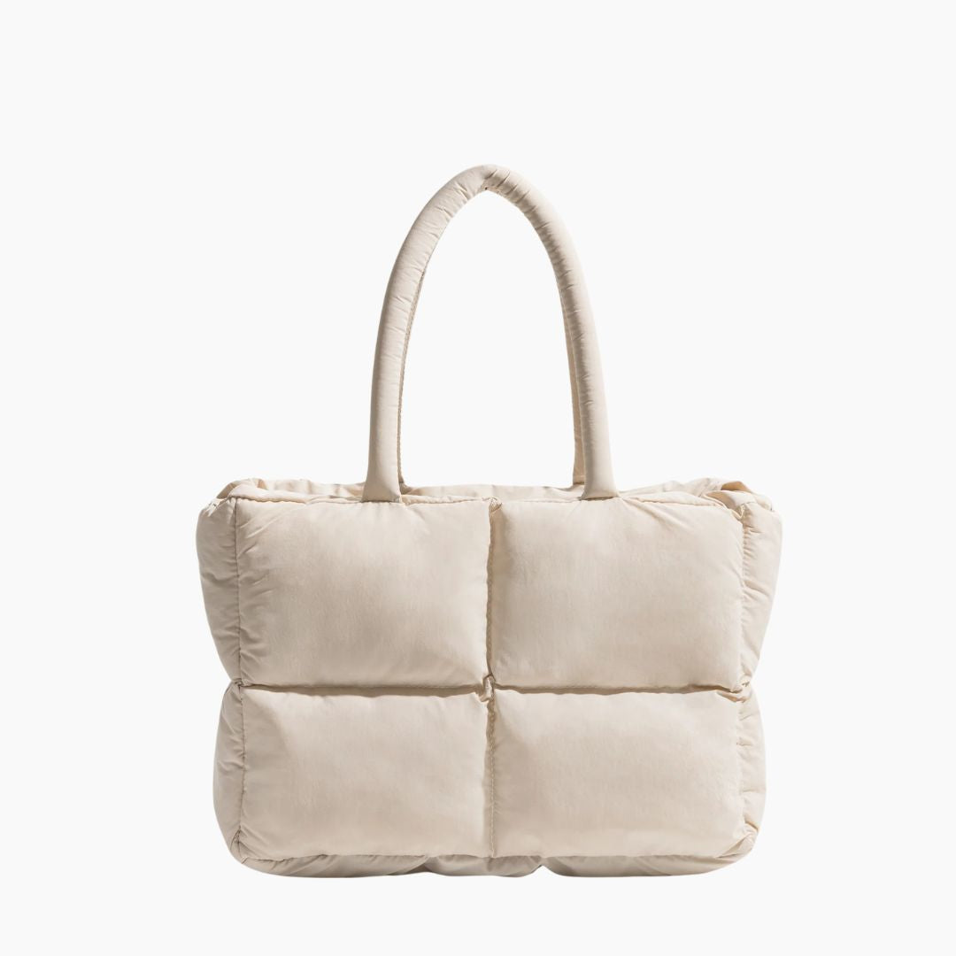 Borsa Tracolla Donna Moderna Imbottita - Crema Bianco - accessorio elegante borsa borsa a tracolla borsa casual borsa imbottita borsa leggera borsa per ogni occasione borsa tracolla borsa versatile borse a mano design moderno donna imbottita moderna shopping bag tracolla tracolla regolabile - Concept Palermo