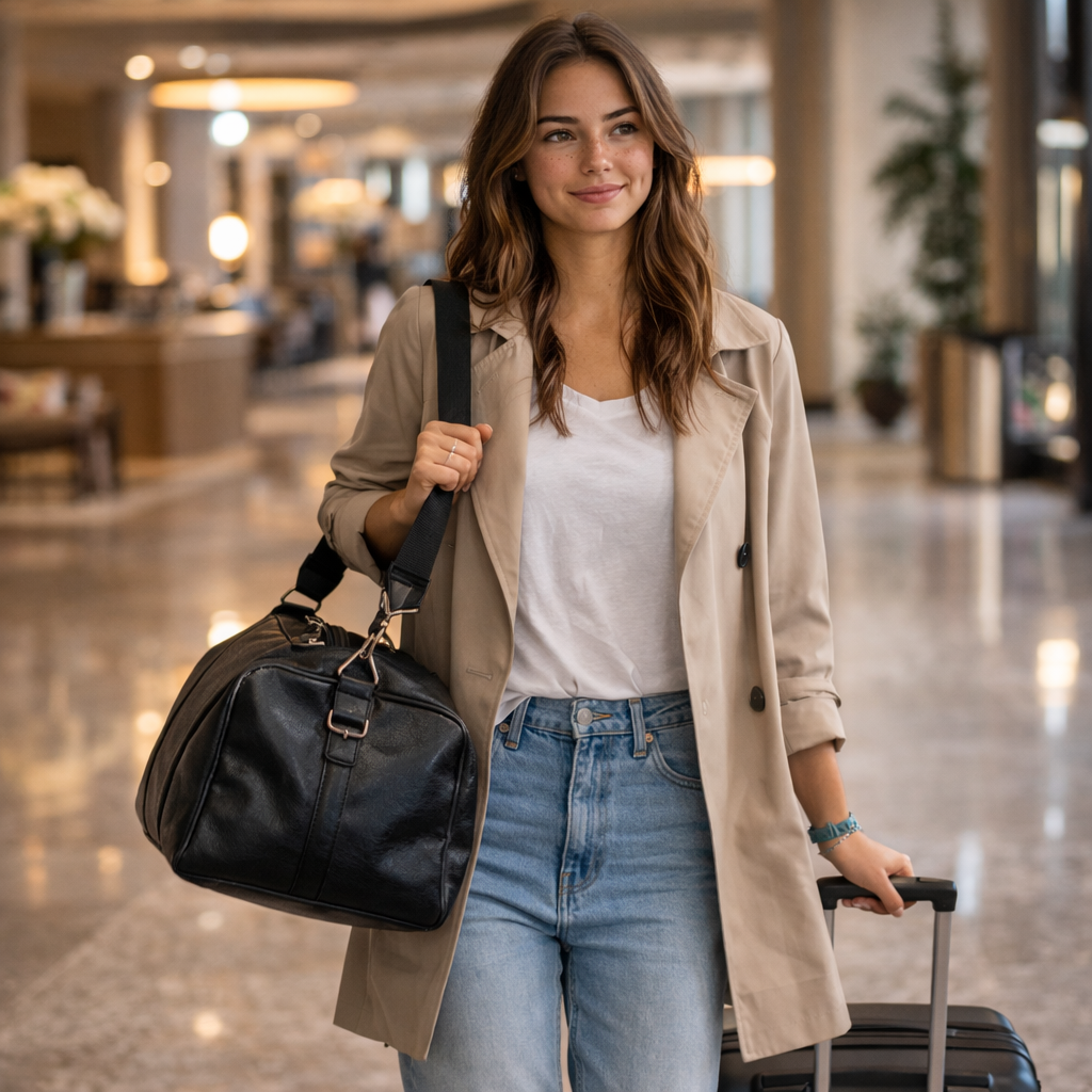Borsa da Viaggio in Pelle Piena Donna - - accessoires bags borsa borsa viaggio donna pelle piena tassen viaggio - Concept Palermo