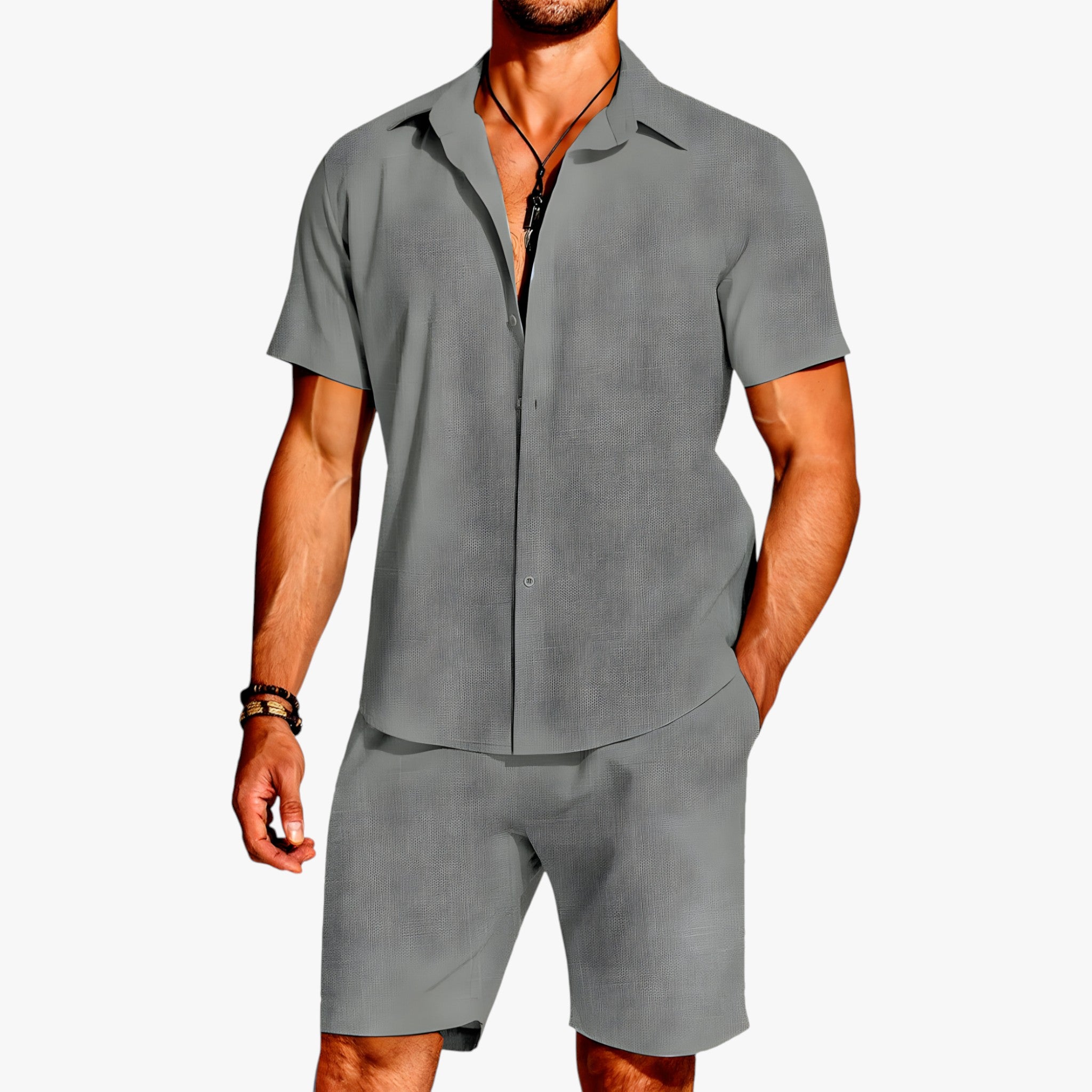 Breeze Set 2 Pezzi – Il Look per Ogni Occasione Donna - Grigio - 2-delt sett breeze breeze pezzi Breeze sett Casuell antrekk Casuell klær donna Frisk hele dagen Fukttransporterende Komfortabelt antrekk Komfortabelt sett Krageskjorte Lettvekts sett look Matchende shorts Mote sett occasione ogni outfit sets pezzi Pustende stoff Sommerantrekk Stilig sett Uanstrengt stil Uanstrengt utseende Utendørs klær - Concept Palermo