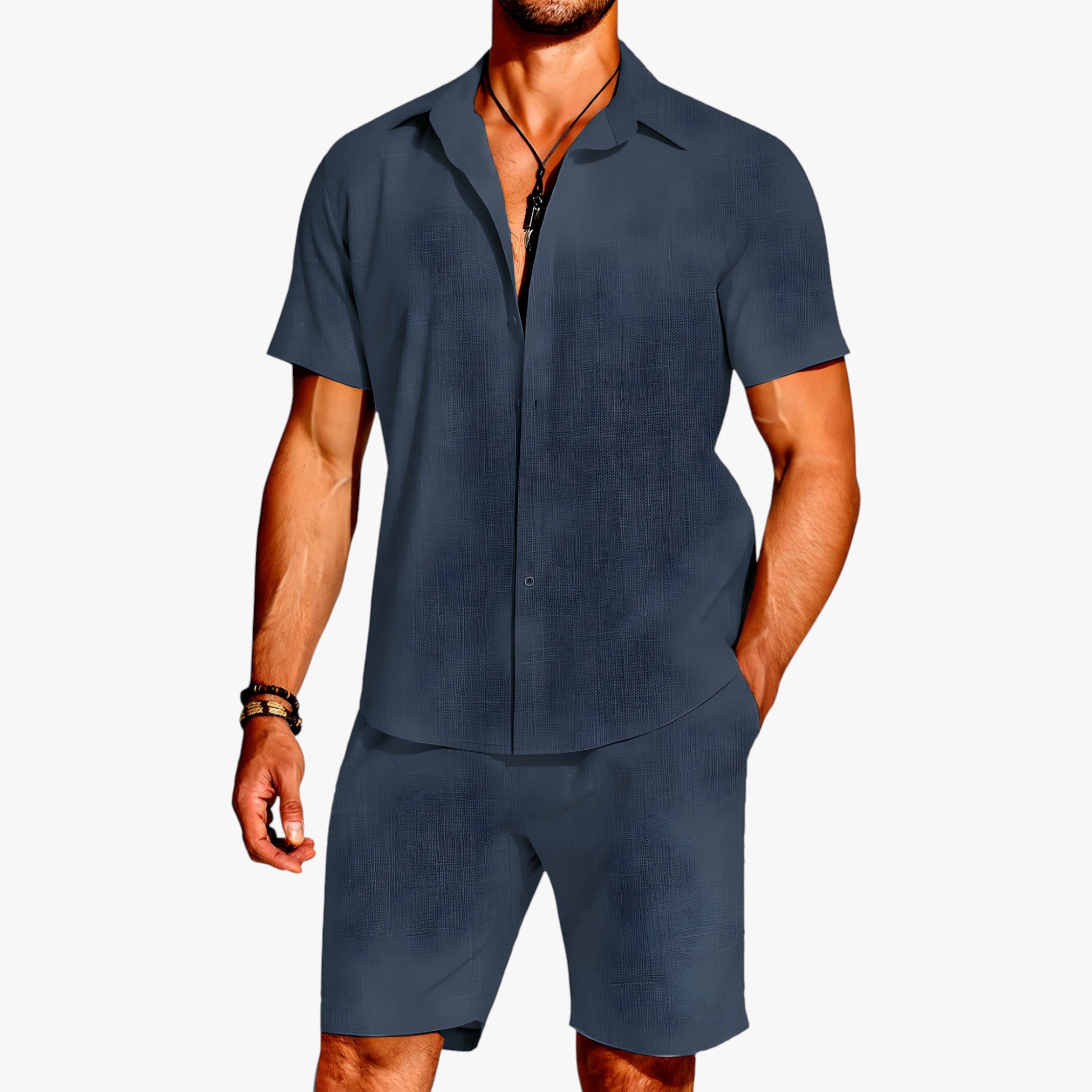 Breeze Set 2 Pezzi – Il Look per Ogni Occasione Donna - Blu navy - 2-delt sett breeze breeze pezzi Breeze sett Casuell antrekk Casuell klær donna Frisk hele dagen Fukttransporterende Komfortabelt antrekk Komfortabelt sett Krageskjorte Lettvekts sett look Matchende shorts Mote sett occasione ogni outfit sets pezzi Pustende stoff Sommerantrekk Stilig sett Uanstrengt stil Uanstrengt utseende Utendørs klær - Concept Palermo