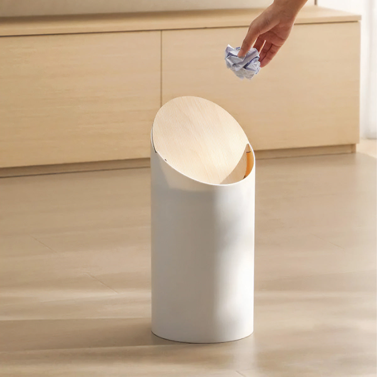 Cestino Skrå in Acero Design Moderno in Legno per una Gestione dei Rifiuti - - acero Bathroom cestino cestino skrå Decor design gestione home & garden Kitchen legno rifiuti - Concept Palermo