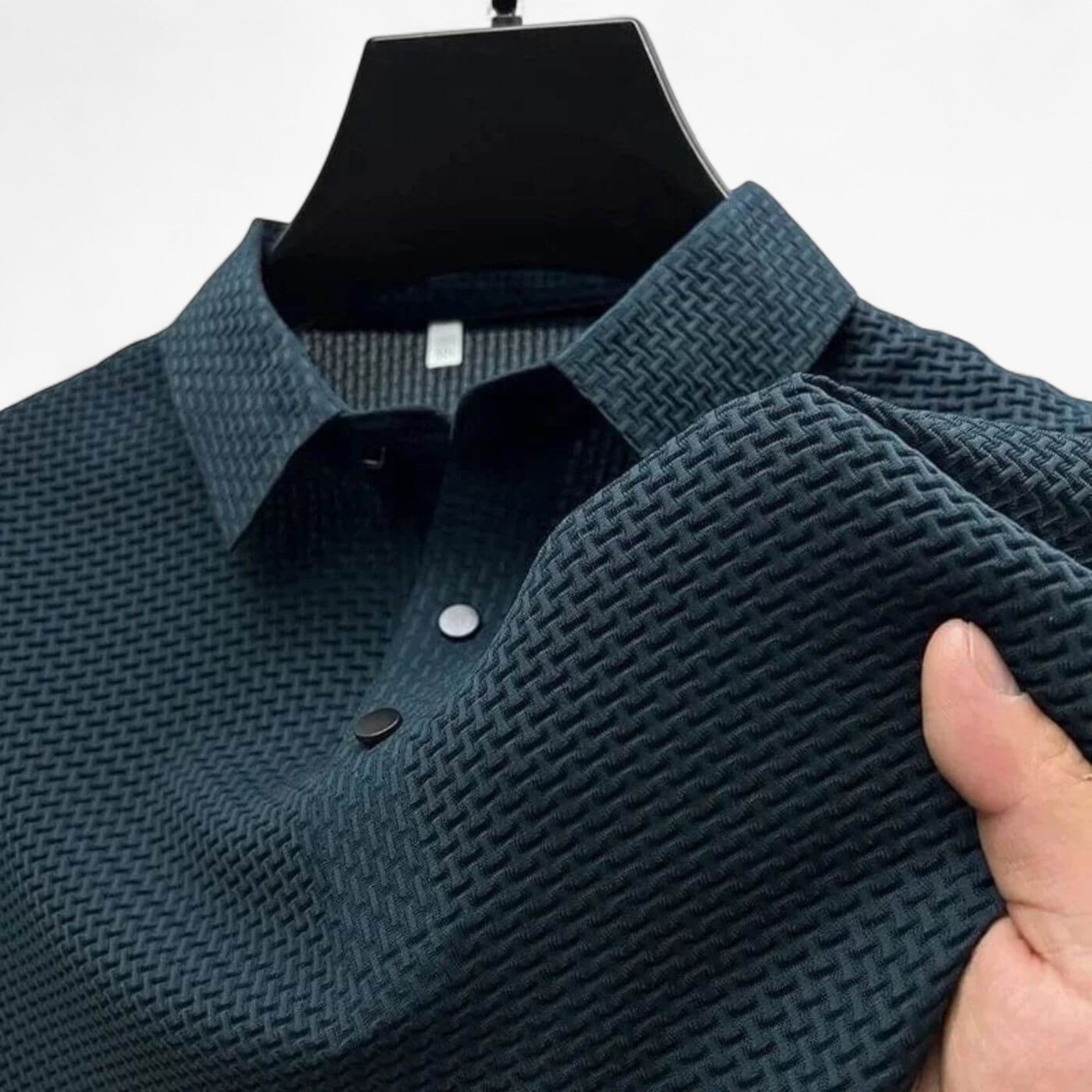 Polo Uomo Traspirante in Cotone Morbido a Maniche Corte per l'Estate - Blu - men men's top clothes pelle polo polo traspirante shirts traspirante uomo - Concept Palermo