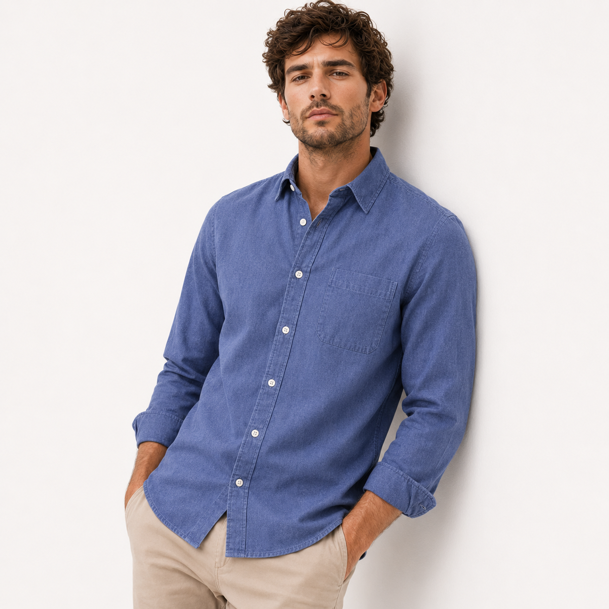 Camicia Axel da Uomo a Maniche Lunghe – Versatile per Tutte le Occasioni - - axel camicia camicia denim denim men's top clothes occasioni uomo versatile - Concept Palermo