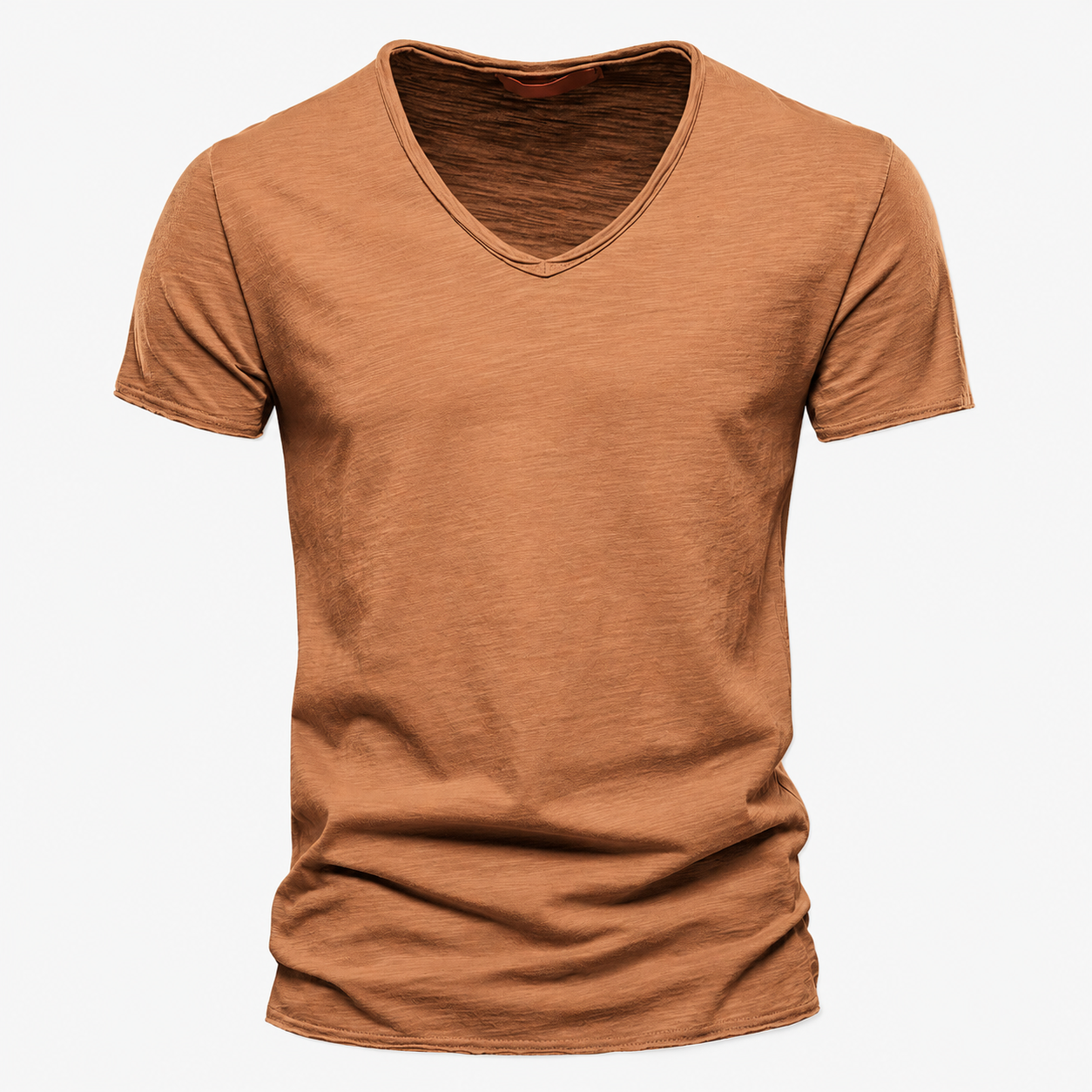 Camicia Estiva da Uomo in Poliestere e Cotone - Arancione - camicia camicia estiva cotone estiva men's top clothes pelle uomo - Concept Palermo