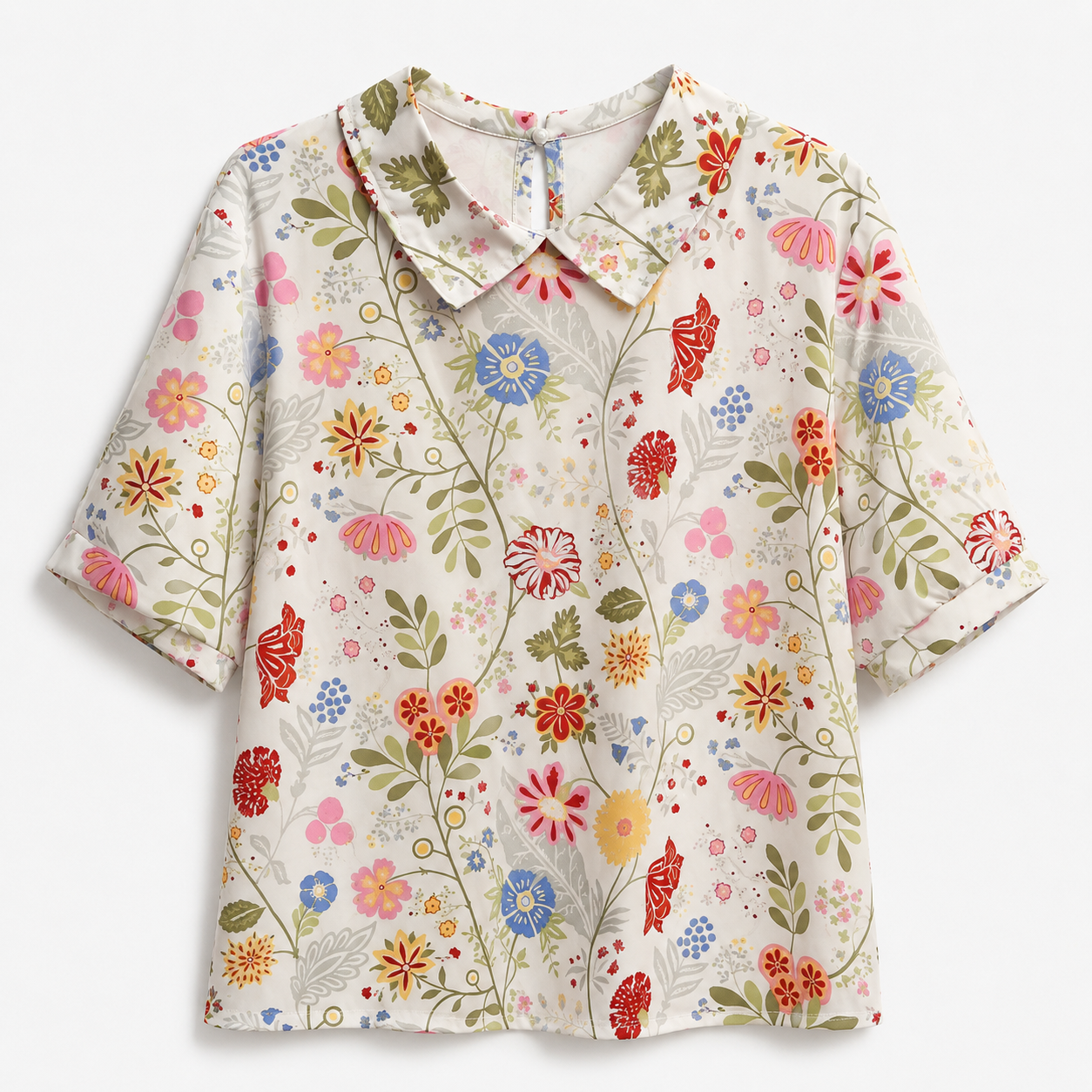 Camicia Floreale Elegante da Donna in Poliestere – Motivo Stampato - Stampa floreale 3 - camicia camicia stampata stampata women's top clothes - Concept Palermo