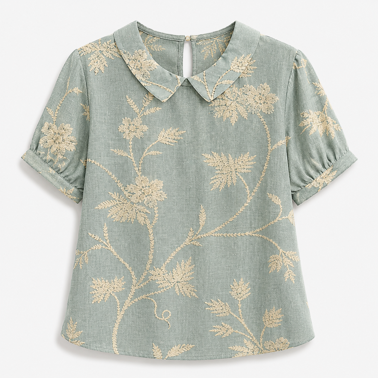 Camicia Floreale Elegante da Donna in Poliestere – Motivo Stampato - Verde 2 - camicia camicia stampata stampata women's top clothes - Concept Palermo