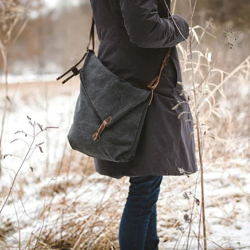 Rostro - borsa a tracolla in tela con cinghie in pelle Donna - - bag bags borsa cinghie donna pelle rostro Shoulder Bags tela tracolla women Women's shoulder bag - Concept Palermo