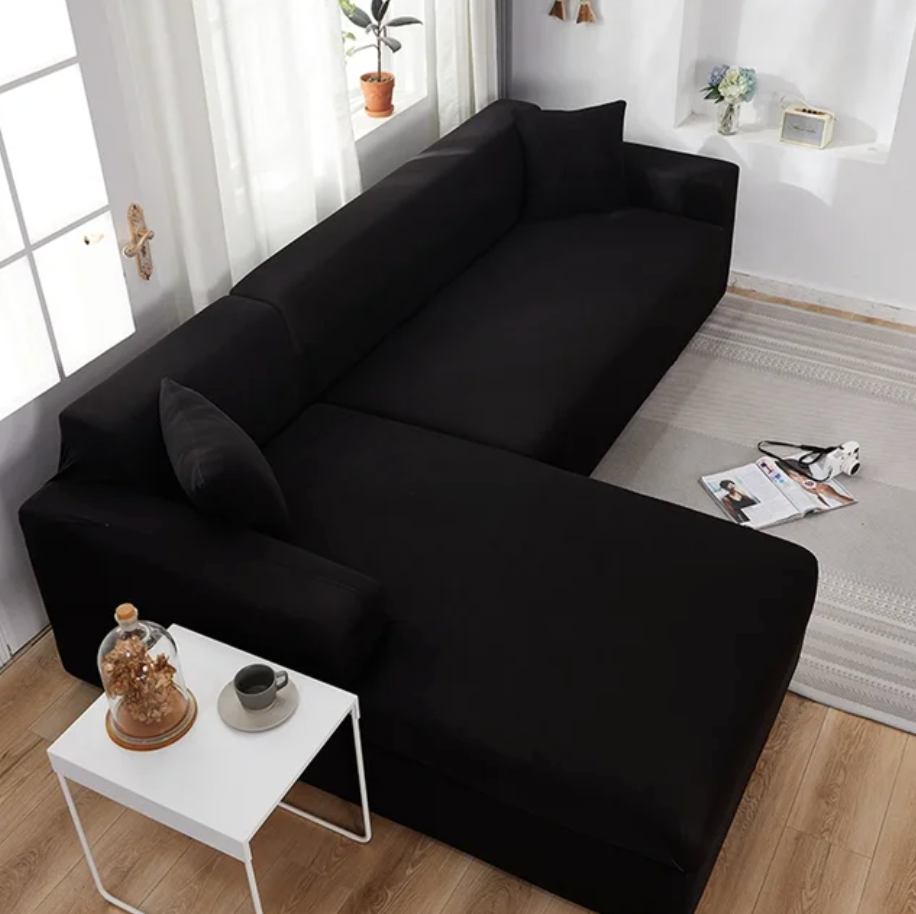Copridivano Elastico SofCove Idrorepellente Lavabile per Divani 2, 3 o 4 Posti - Nero - copridivano cover durata elastic band elastico home & garden idrorepellente lavabile prolunga Sofa Sofa cover sofcove Washable cover - Concept Palermo
