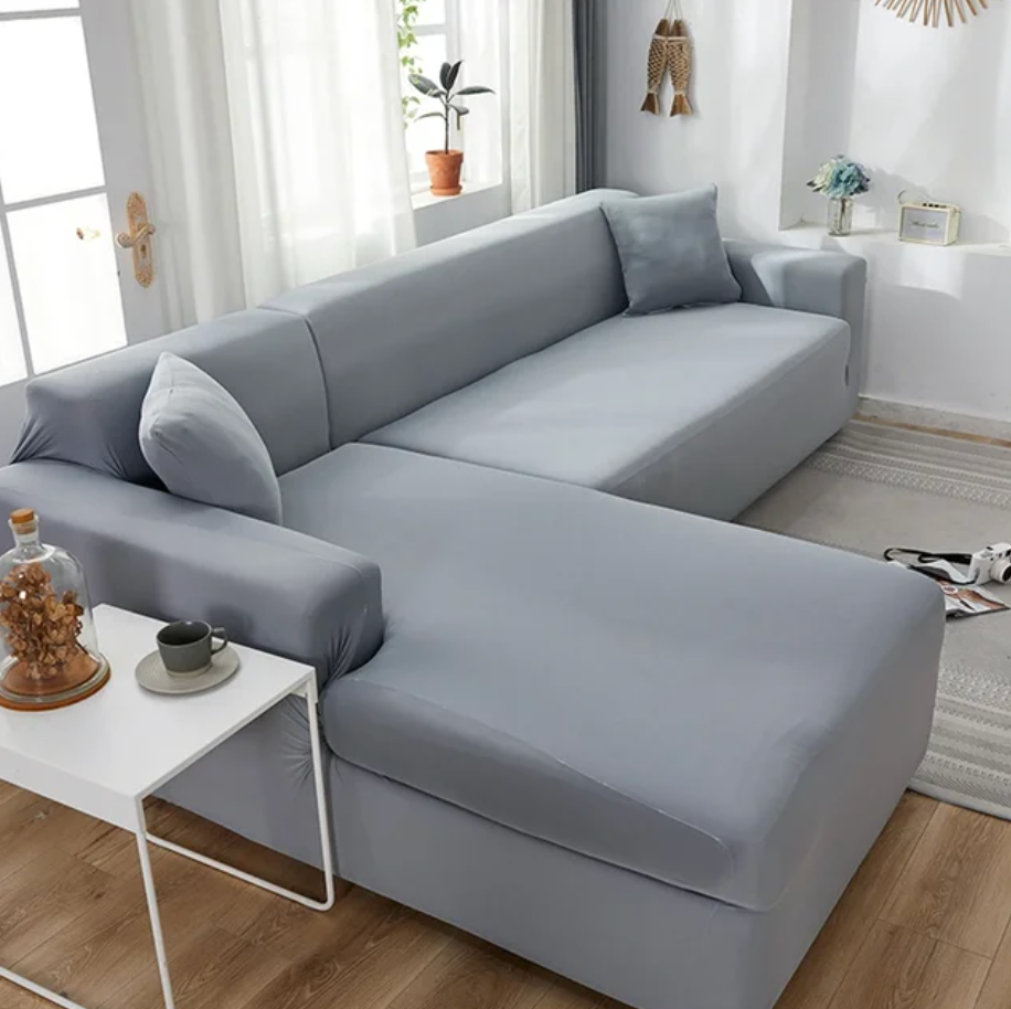 Copridivano Elastico SofCove Idrorepellente Lavabile per Divani 2, 3 o 4 Posti - Grigio chiaro - copridivano cover durata elastic band elastico home & garden idrorepellente lavabile prolunga Sofa Sofa cover sofcove Washable cover - Concept Palermo