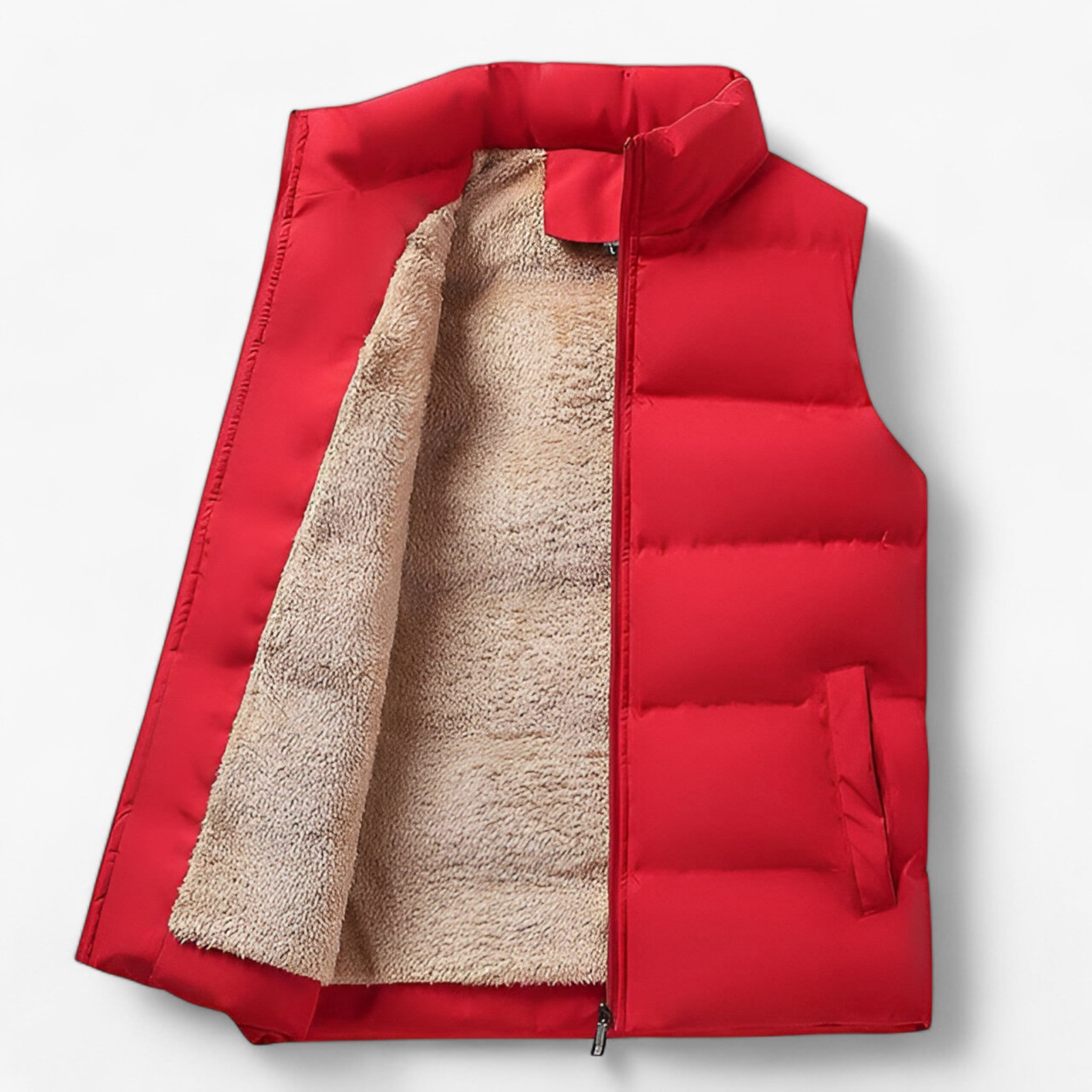 Gilet Puffer - Calore invernale Cotone Uomo Lana - Rosso - calore cotone gilet gilet puffer invernale lana men's coats & jackets puffer - Concept Palermo
