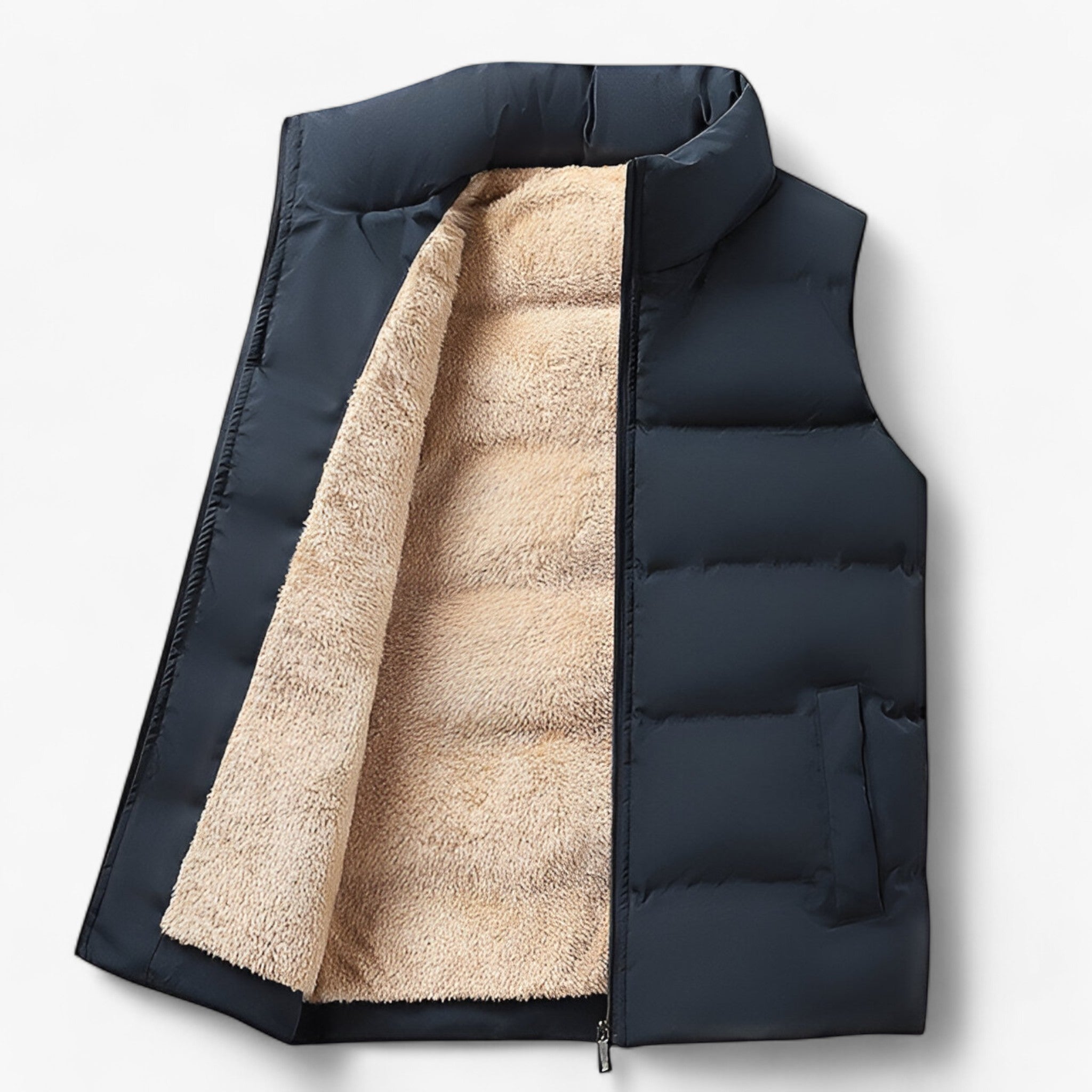 Gilet Puffer - Calore invernale Cotone Uomo Lana - Blu marino - calore cotone gilet gilet puffer invernale lana men's coats & jackets puffer - Concept Palermo