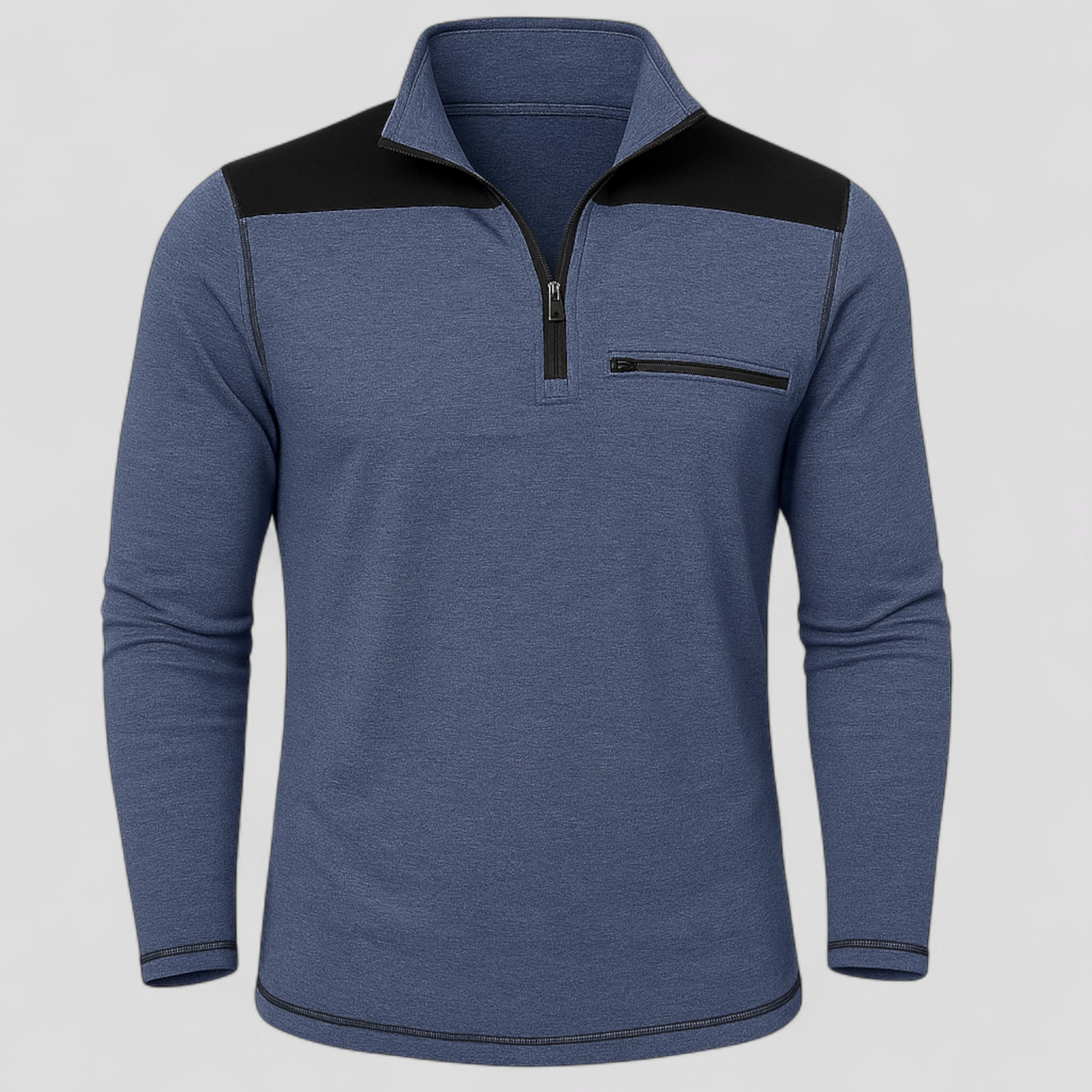 Giacca Invernale Uomo Con Collo Alto - Blu reale - collo giacca giacca collo alto giacca cotone giacca esterna giacca invernale giacca maniche lunghe giacca moda giacca poliestere giacca tattica giacca uomo giacca zip invernale men's sweater uomo - Concept Palermo