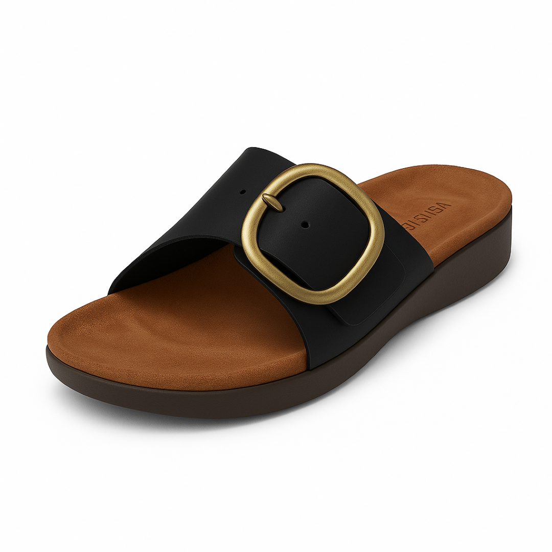 Sandali con fibbia opaca – Eleganza naturale a ogni passo - Nera - Accessoires Dames eleganza fibbia naturale ogni opaca passo Sandalen sandali sandali fibbia Schoenen - Concept Palermo
