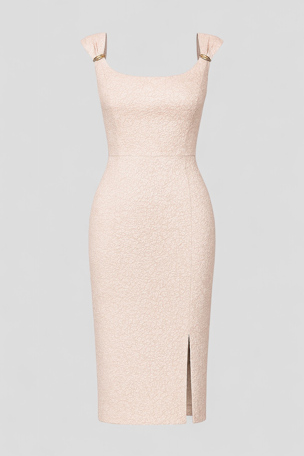 Abito Donna Elegante Nero con Spacco Laterale, Vestito Midi Casual Estivo - Rosa - abito abito alla moda abito donna abito estivo afrontare le curve donna dresses fessura fessura laterale laterale look chic stile sofisticato taglie forti vestito da cerimonia vestito elegante vestito per eventi - Concept Palermo