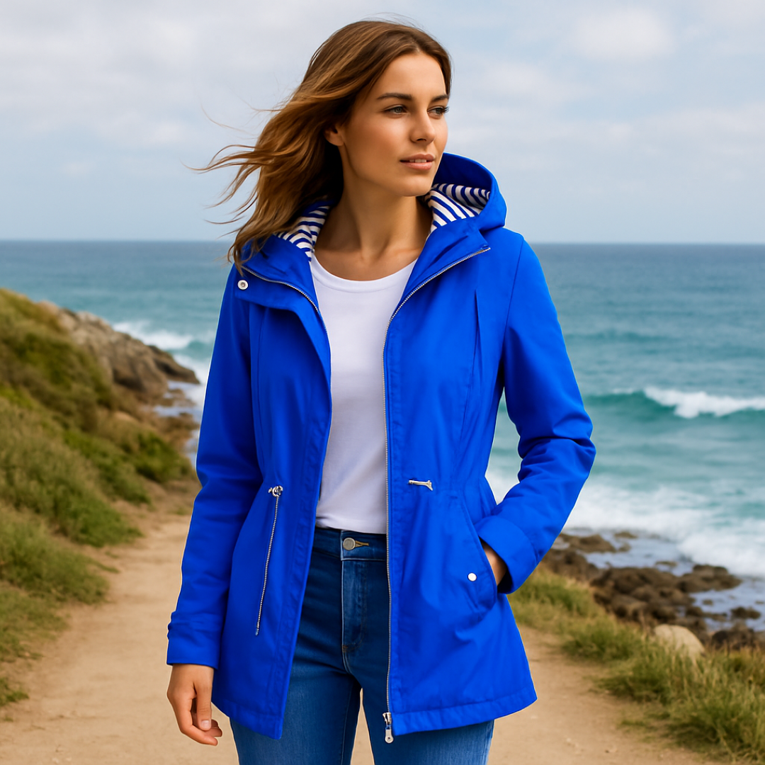 Vestibilità regolabile con fodera del cappuccio a righe - - cappuccio Damen fodera regolabile righe spring summer vestibilità vestibilità regolabile women Women fashion women's coats & jackets - Concept Palermo