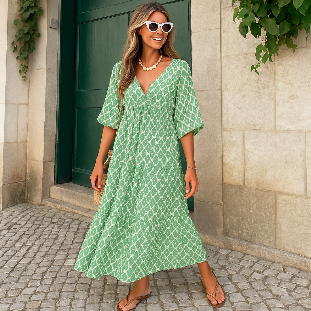 Abito lungo boho da tutti i giorni con stampa discreta Donna - - abito abito boho boho casual dresses discreta donna DRESS Dresses female dress giorni Maxi Dresses Mini Dresses stampa - Concept Palermo