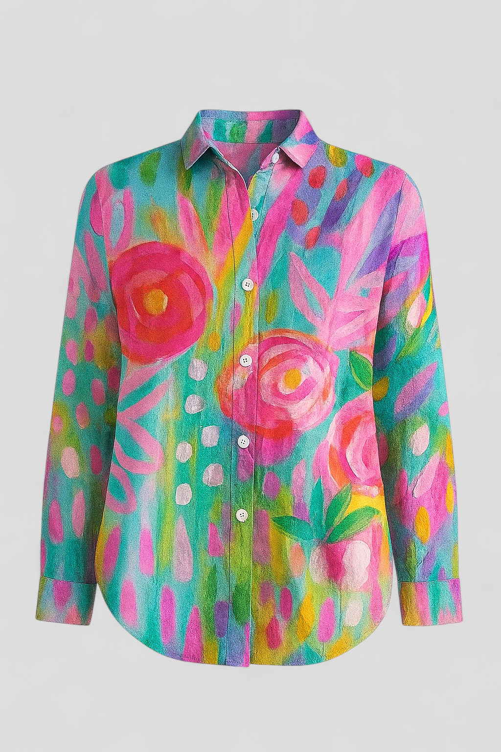 Blusa Floreale Estiva Donna Maniche Corte Colorata S-XL - Stampa Unica - Rosa - abbigliamento casual blusa blusa colorata blusa donna blusa versatile colorata comoda e stilosa donna gonna e blusa look giocoso moda estiva outfit unico stampa stampa artistica taglie disponibili unica women's top clothes - Concept Palermo