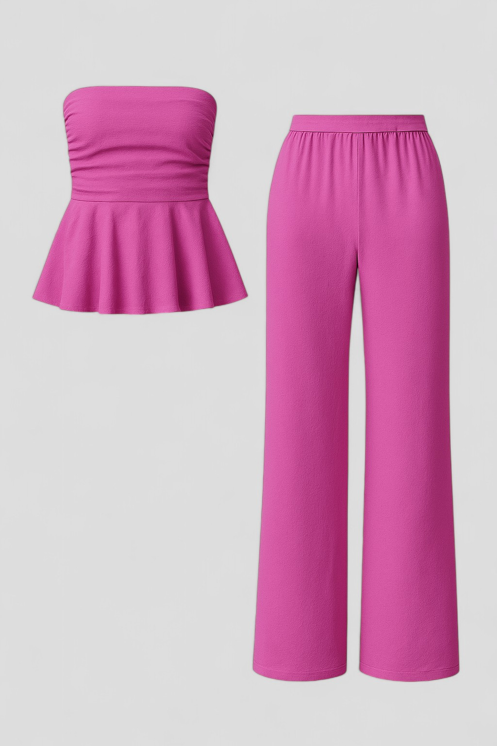 Completo Donna Morbido con Pantaloni e Top - Magenta - abbigliamento comodo abbigliamento estivo completo completo donna coordinato casual donna materiali di alta qualità outfit alla moda outfit sets pantaloni pantaloni con tasche pantaloni morbidi taglia unica top elasticizzato - Concept Palermo