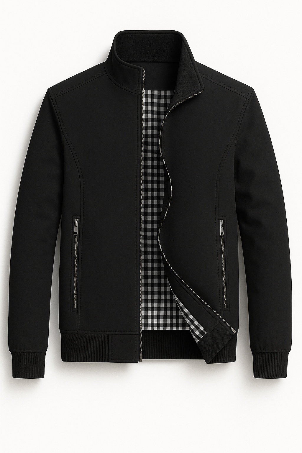 Giacca con zip da uomo – Look urbano - Nero - giacca giacca uomo look men's coats & jackets uomo urbano Zomer - Concept Palermo