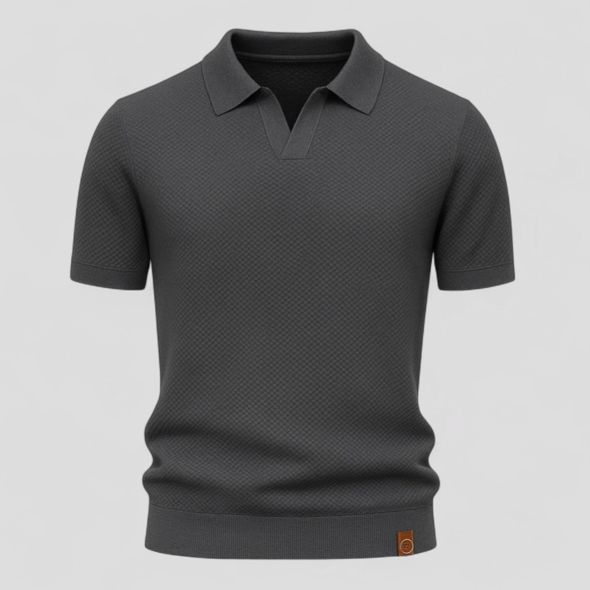 Polo Uomo Manica Corta Strutturata in Cotone - Vari Colori e Taglie - Grigio scuro - abbigliamento maschile corta maglietta polo casual manica men's top clothes polo polo estiva polo fit slim polo in cotone polo moderno polo shirt elegante polo shirt strutturato polo shirt uomo polo uomo strutturata t-shirt con colletto uomo - Concept Palermo