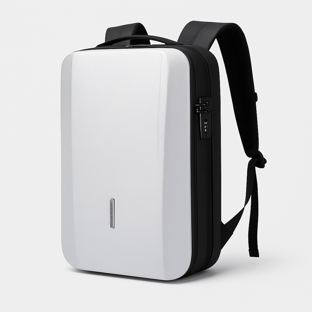 Zaino antifurto in ABS con lucchetto integrato - Bianco-argento - antifurto Backpacks bags integrato lucchetto zaino zaino antifurto - Concept Palermo