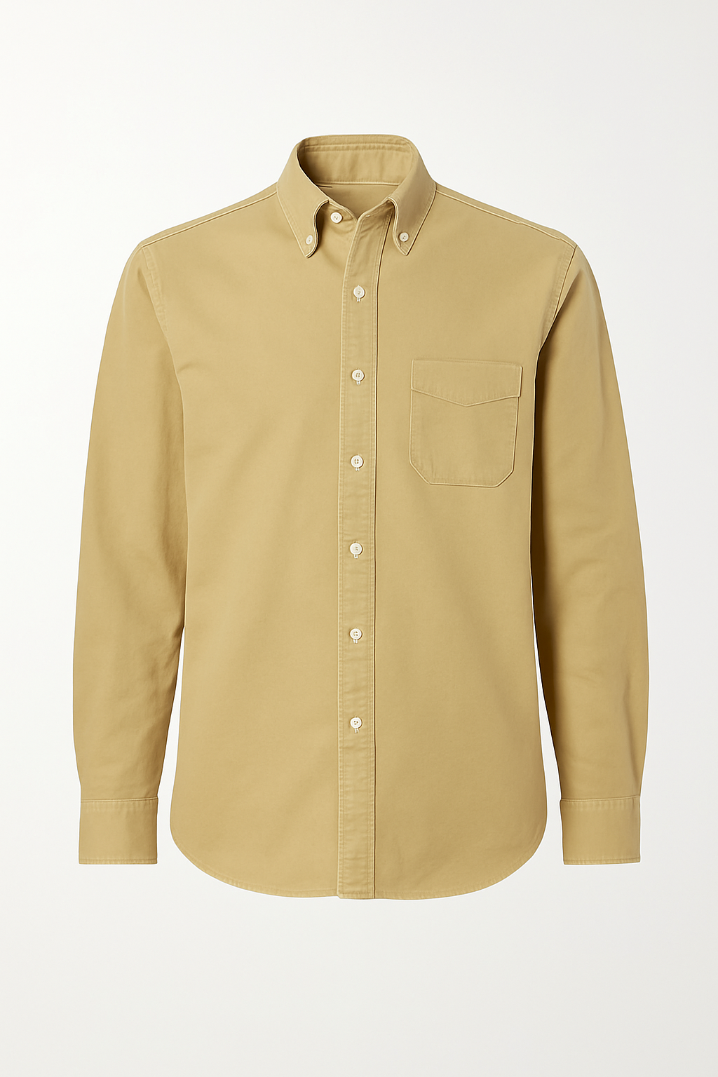 Camicia classica in cotone a maniche lunghe – Stile senza tempo in diversi colori - Cachi - camicia camicia classica classica colori cotone diversi lunghe maniche men's polo men's polo shirt Shirts und Polos - Concept Palermo