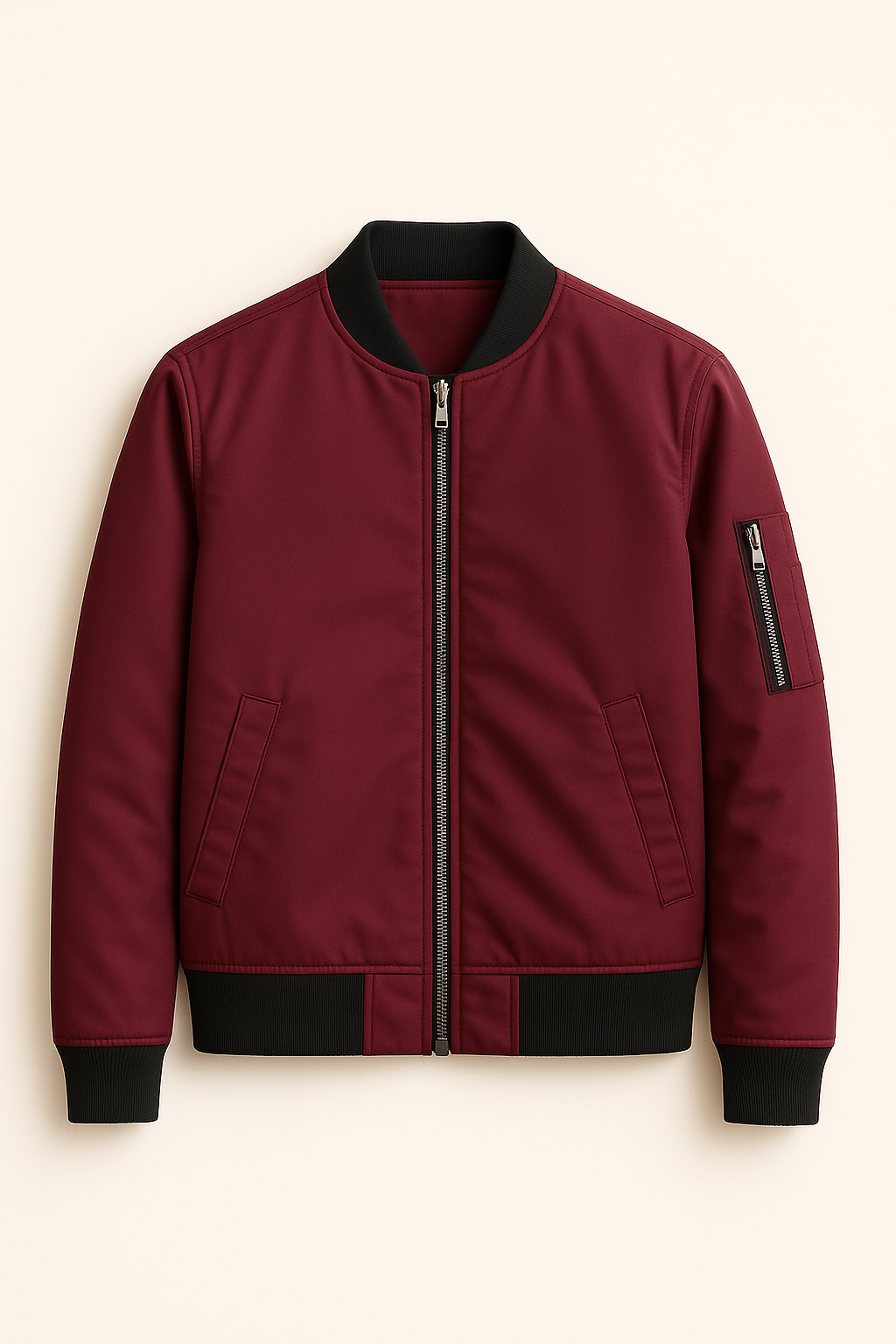Giacca classica con cerniera - Minimalista. Maschile. Moderna - Rosso - cerniera classica giacca giacca classica Jacket jacket for men Jackets maschile men's coats & jackets minimalista moderna Winter jacket men - Concept Palermo