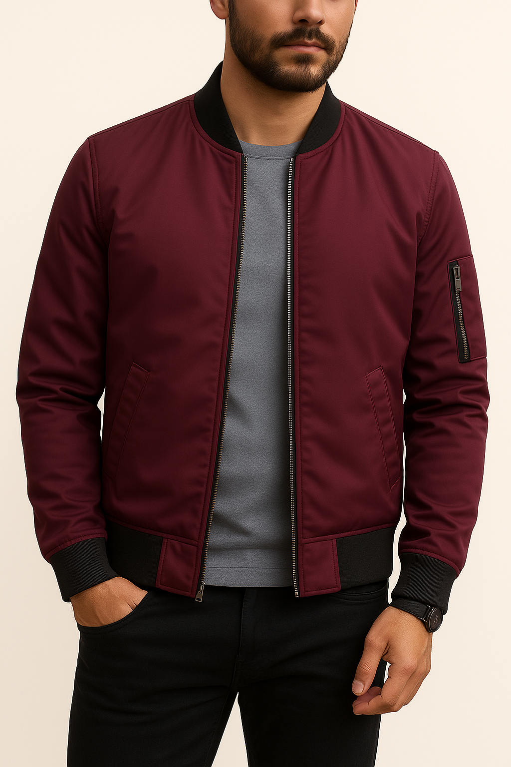 Giacca classica con cerniera - Minimalista. Maschile. Moderna - - cerniera classica giacca giacca classica Jacket jacket for men Jackets maschile men's coats & jackets minimalista moderna Winter jacket men - Concept Palermo