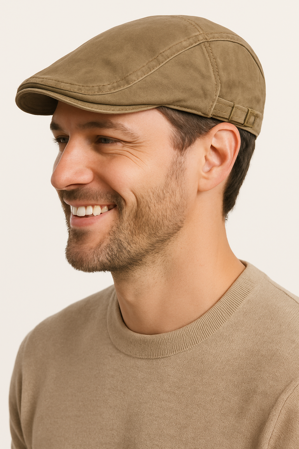 Classico berretto piatto in cotone lavato, regolabile, stile vintage, da giornalaio Uomo - - berretto berretto piatto cotone giornalaio hat hats lavato Mens hat piatto regolabile summer hat sun hat Sun Hats - Concept Palermo