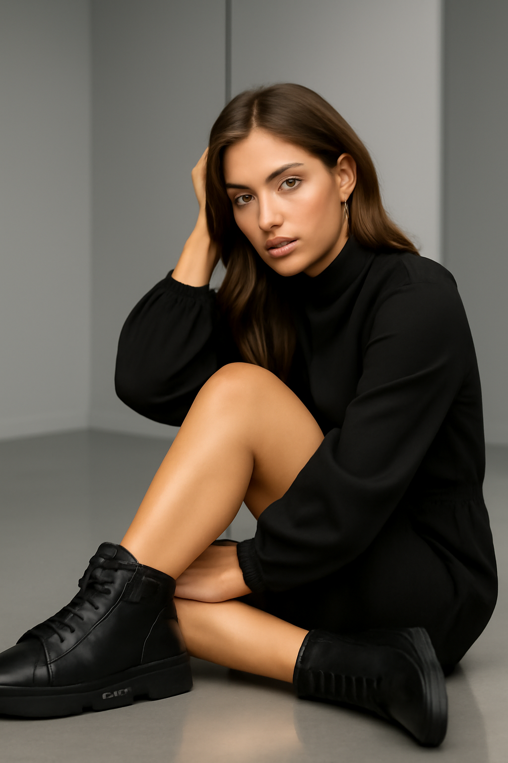 Stivali alti neri da strada – Presa moderna, comfort in movimento - - alti comfort Kleidung & Accessoires Leather Boots moderna movimento neri presa shoes stivali - Concept Palermo