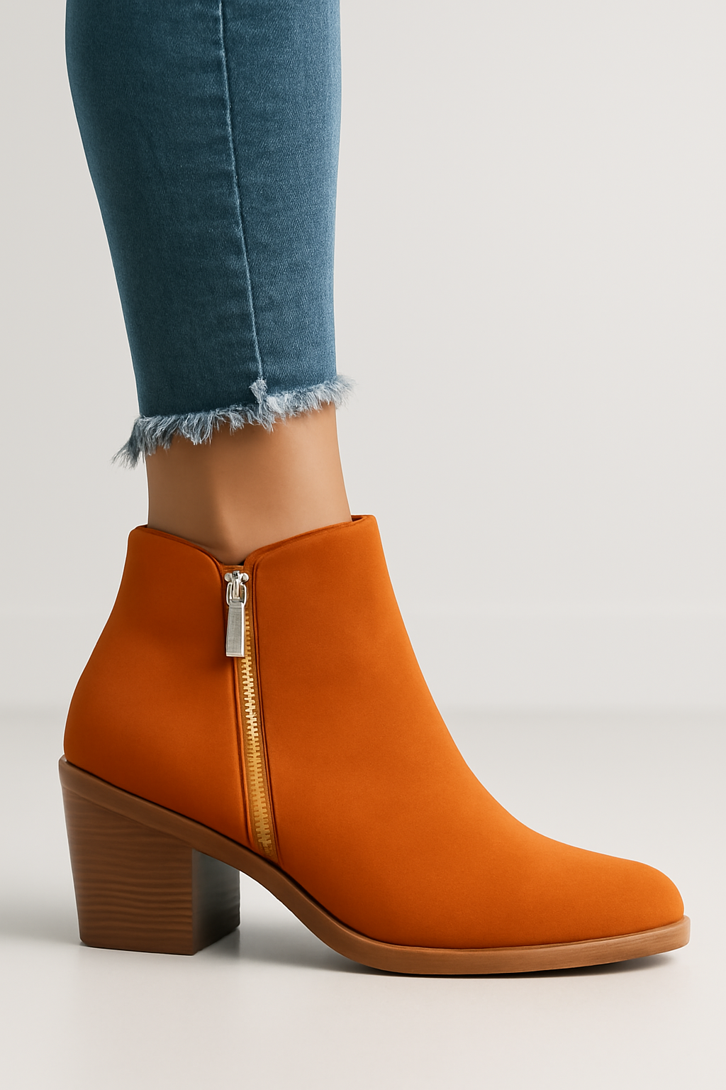Stivaletti Donna Neri in Vera Pelle Scamosciata, Tacco Basso Comfort, Cerniera Laterale - - BOOTS Boots & Shoes cerniera dettaglio donna pelle scamosciata shoes stivaletti stivaletti pelle - Concept Palermo