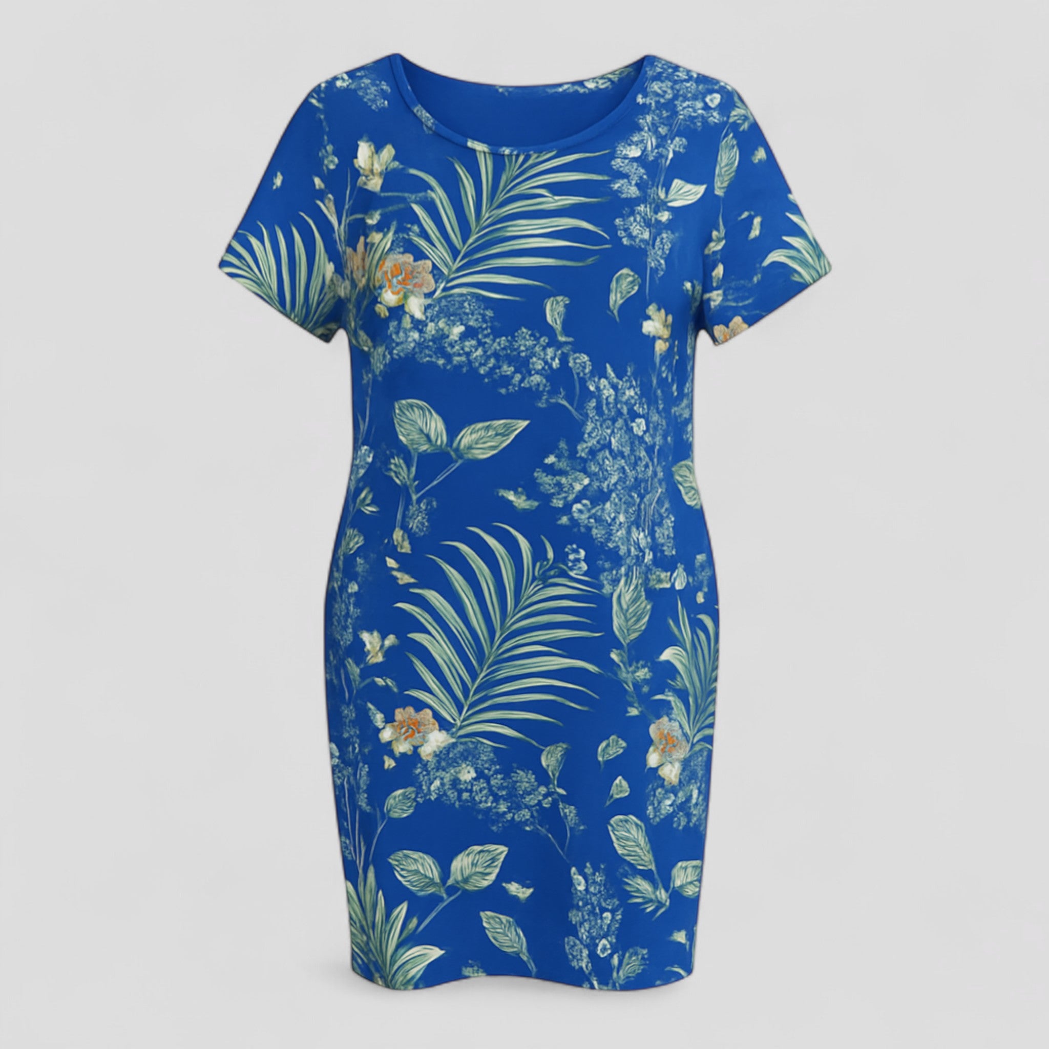 Vestito Estivo Donna Floreale in Cotone Leggero - Abito Casual Elegante Comodo - Blu 1 - abbigliamento comodo abito abito casual abito con stampa abito donna abito versatile casual donna dresses moda femminile naturale stampa stile informale tessuto traspirante vestibilità ampia vestito estivo - Concept Palermo