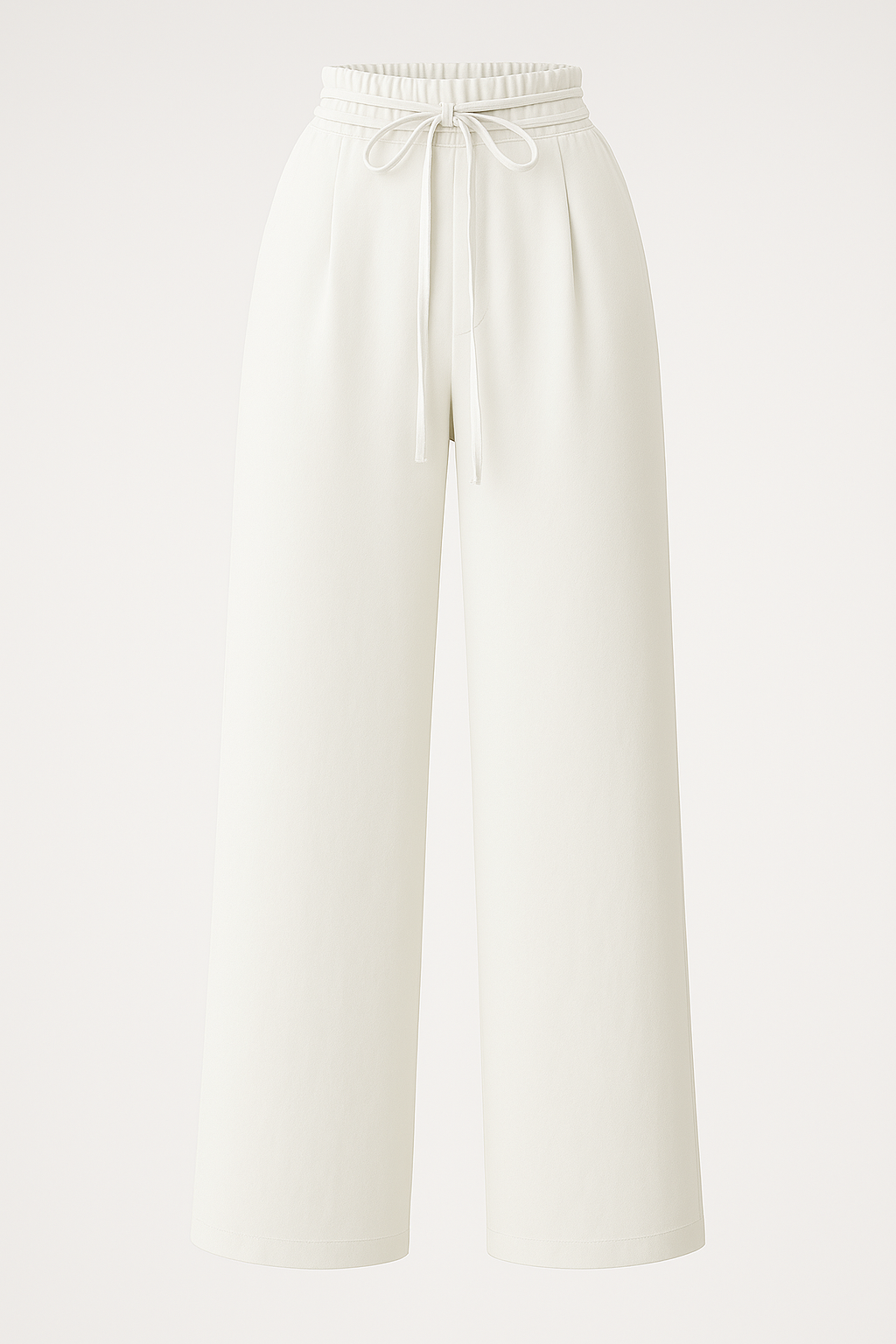 Pantaloni palazzo a vita alta con lacci – Eleganza e comodità - Bianca - alta comodità eleganza lacci palazzo pantaloni pantaloni palazzo pants suits and pants - Concept Palermo