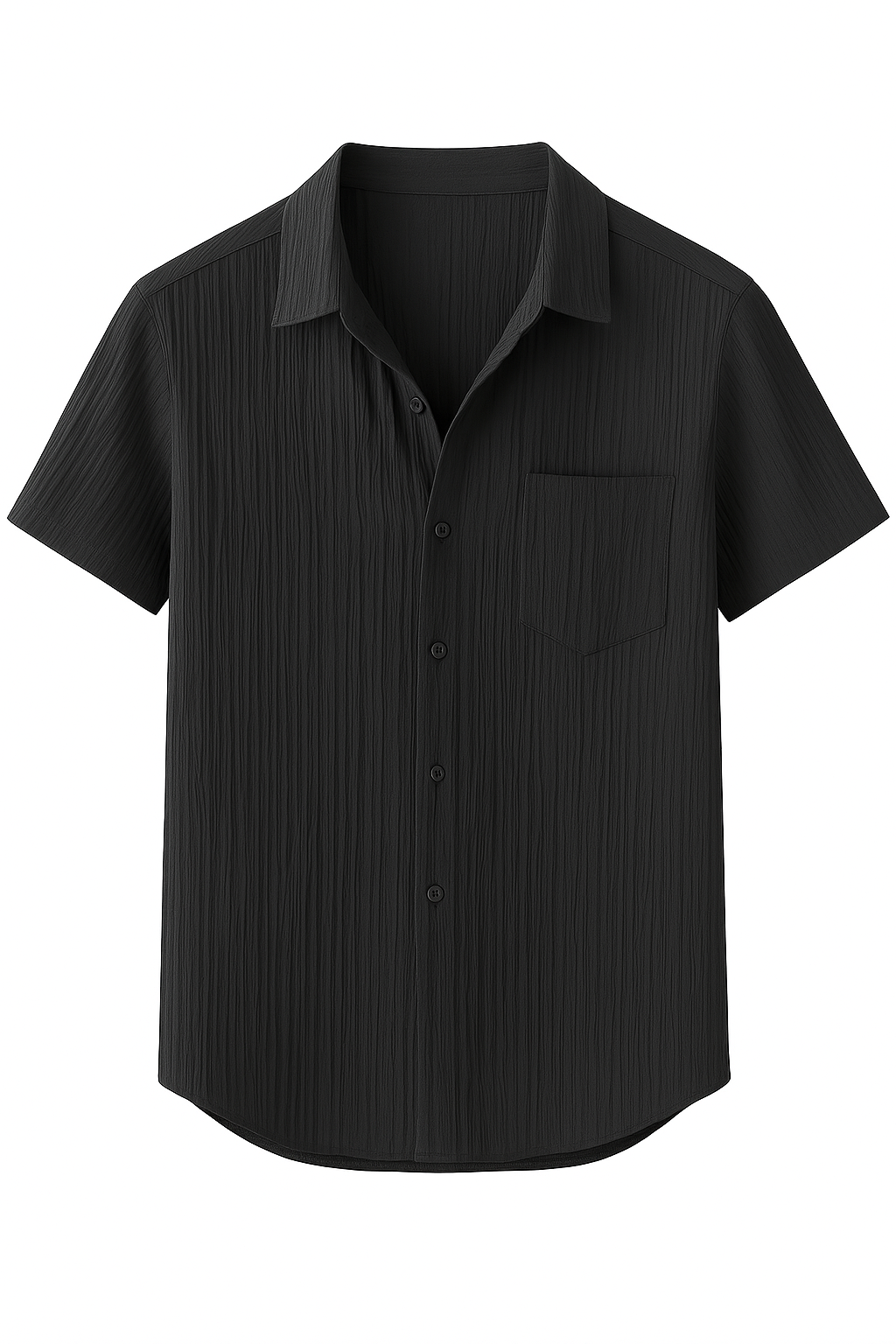 Camicia Estiva a Coste con Colletto Aperto Pelle Uomo - Nero - aperto camicia camicia estiva colletto coste estiva men's polo men's polo shirt men's top clothes pelle polo shirts & polos - Concept Palermo