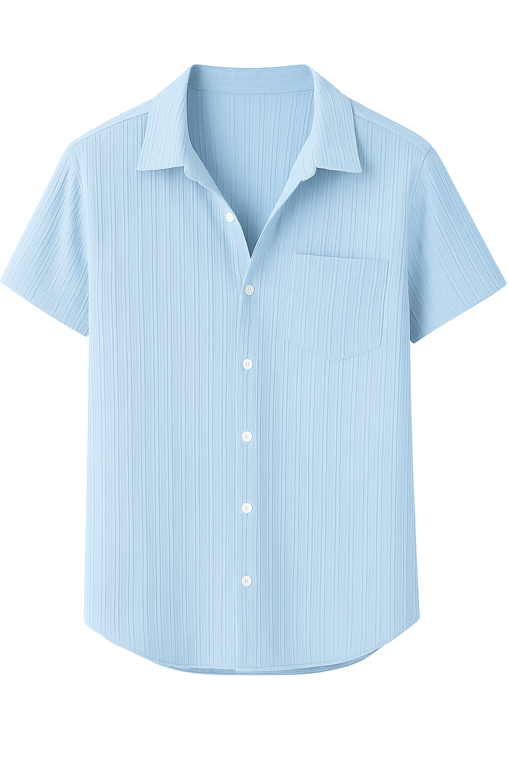 Camicia Estiva a Coste con Colletto Aperto Pelle Uomo - Blu - aperto camicia camicia estiva colletto coste estiva men's polo men's polo shirt men's top clothes pelle polo shirts & polos - Concept Palermo