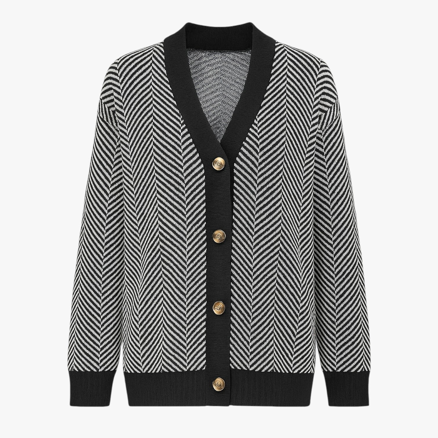Cardigan con scollo a V da donna - Leggero ed per l'autunno Nero - Gratis Nero - autunno cardigan cardigan scollo donna leggero scollo Sweater sweater women sweaters & cardigans women's sweater - Concept Palermo