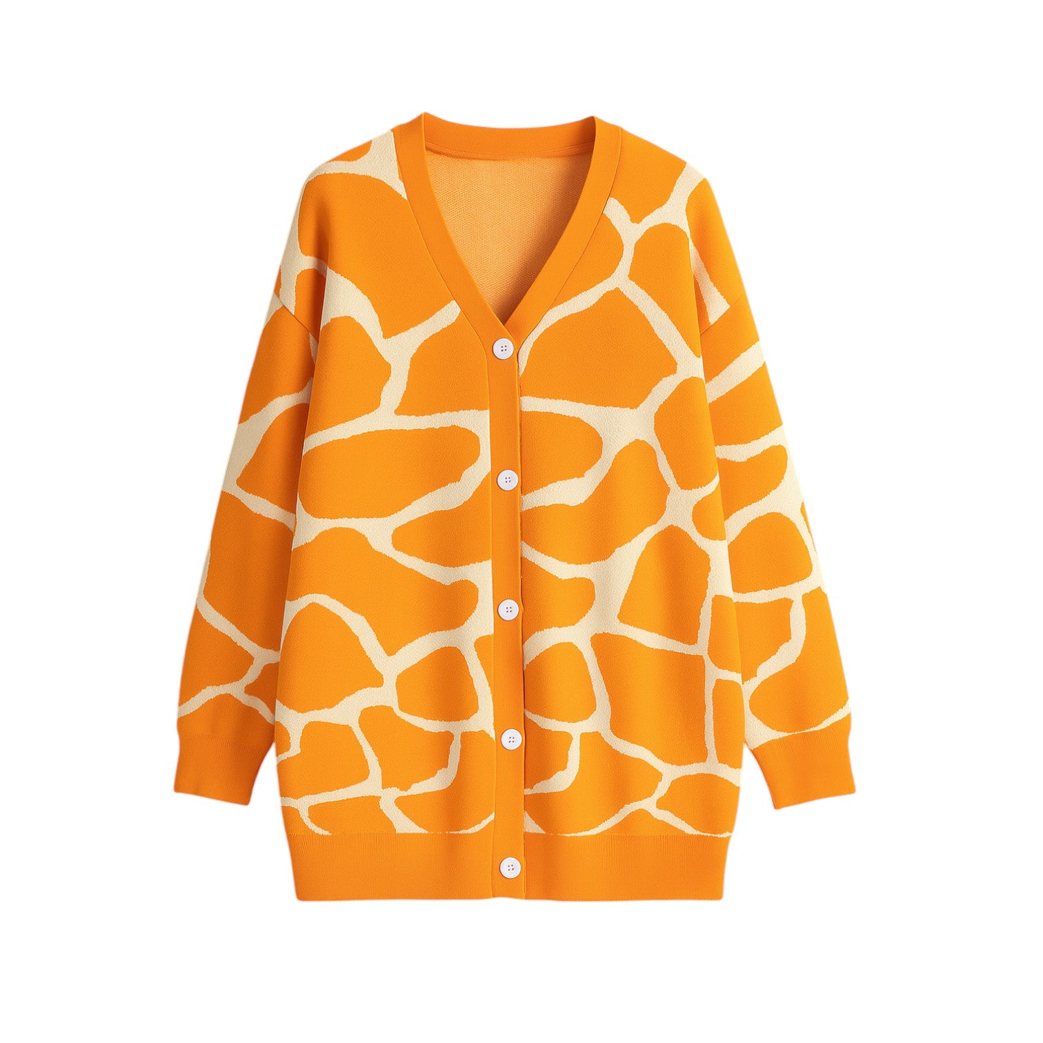 Cardigan chic a maglia larga – Eleganza leggera per l'autunno Donna - Rosso arancione - autunno cardigan cardigan chic chic donna eleganza larga leggera Sweater sweater women sweaters & cardigans - Concept Palermo