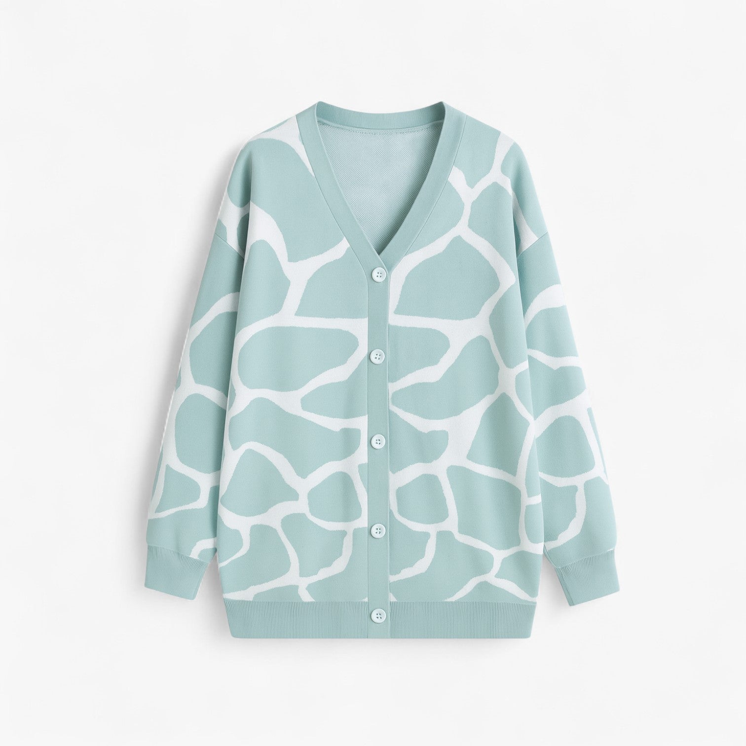 Cardigan chic a maglia larga – Eleganza leggera per l'autunno Donna - Grigio Blu - autunno cardigan cardigan chic chic donna eleganza larga leggera Sweater sweater women sweaters & cardigans - Concept Palermo
