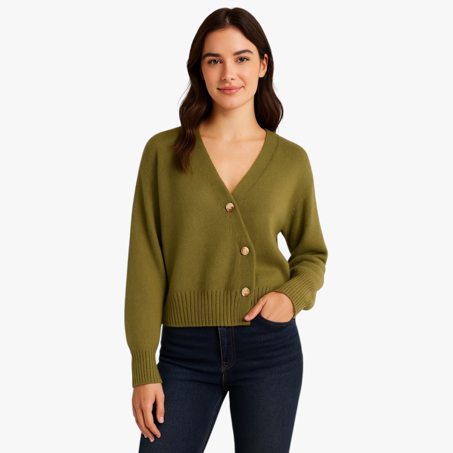 Cardigan in morbido cashmere con bottoni a spillo, eleganza oversize per la primavera e l'autunno - - autunno bottoni cardigan cardigan cashmere cashmere eleganza oversize primavera Sweater sweater women sweaters & cardigans - Concept Palermo
