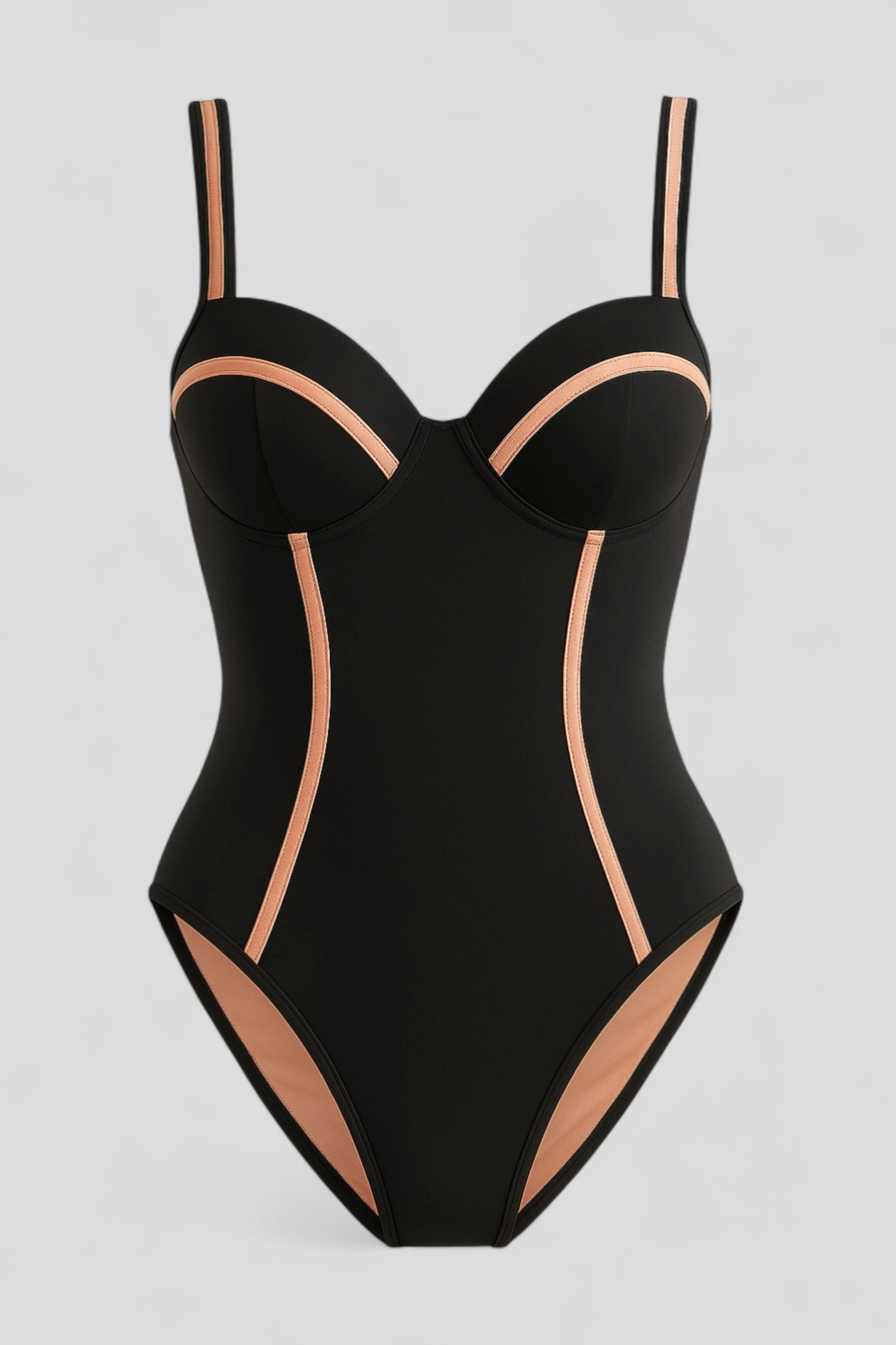 Costume Intero Donna Slim Fit Elegante - Perfetto per la Spiaggia e Piscina - Nero-Rosa - abbigliamento estivo abbigliamento per il mare bikini intero costume costume da bagno confortevole costume da bagno elegante costume da bagno intero costume da mare costume da piscina costume intero costume sexy costume slim fit donna intero slim swimwear - Concept Palermo