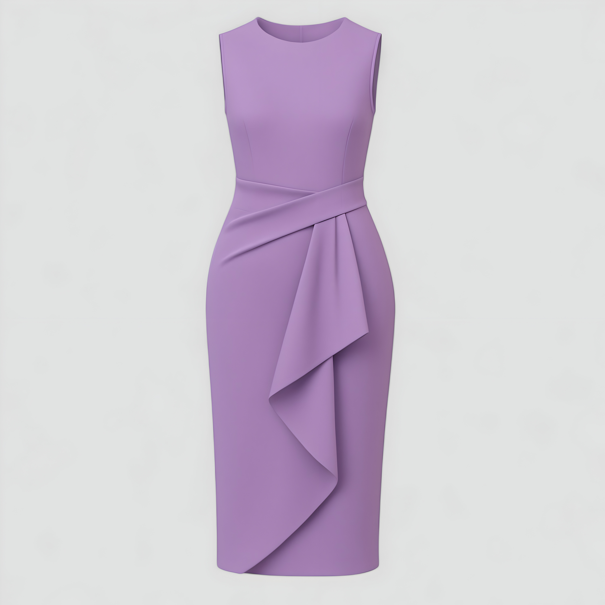 Vestito Elegante Donna in Raso Nero S-XL - Abito da Sera o Cerimonia Lungo - Lavanda - abito da sera abito plissettato donna dresses fashion femminile moda donna scollo rotondo tessuto elasticizzato vestito vestito donna vestito elegante vestito elegante da donna vestito estivo vestito slim-fit - Concept Palermo