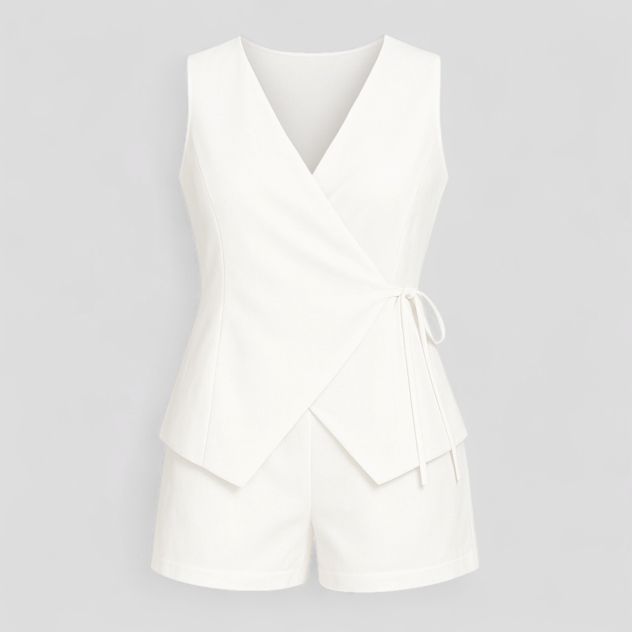 Mono per Donna Minimalista Chic - Bianco - abbigliamento casual abito elegante chic donna minimalista moda donna mono mono alla moda mono chic mono donna mono elegante one-pieces outfit sofisticato stile minimalista - Concept Palermo
