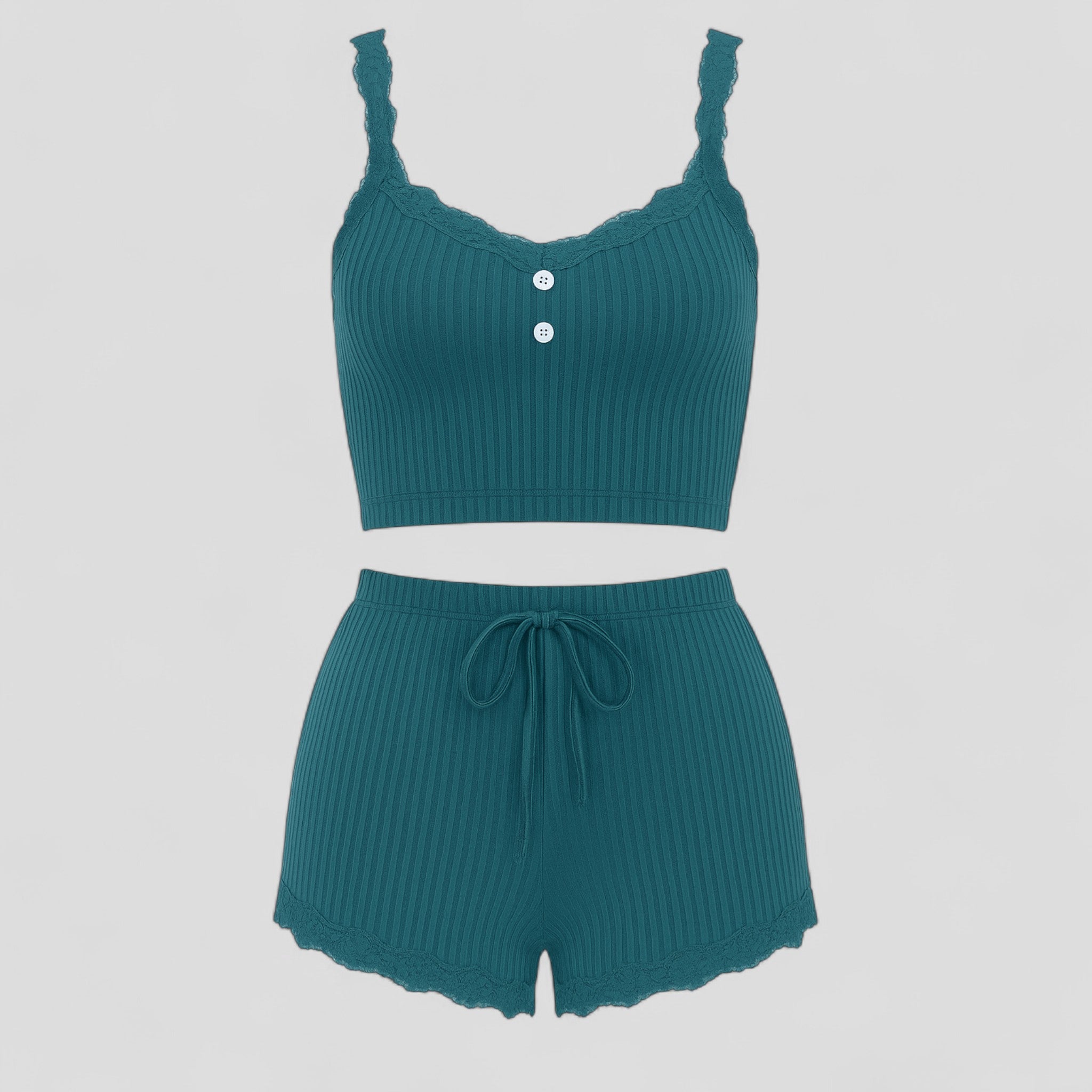 Pigiama Donna Estivo Comodo - Verde senape - abbigliamento notte donna estivo outfit sets pigiama pigiama comodo pigiama cotone pigiama donna pigiama elegante pigiama estate pigiama traspirante pijamas donna set pigiama estivo sleepwear estivo - Concept Palermo